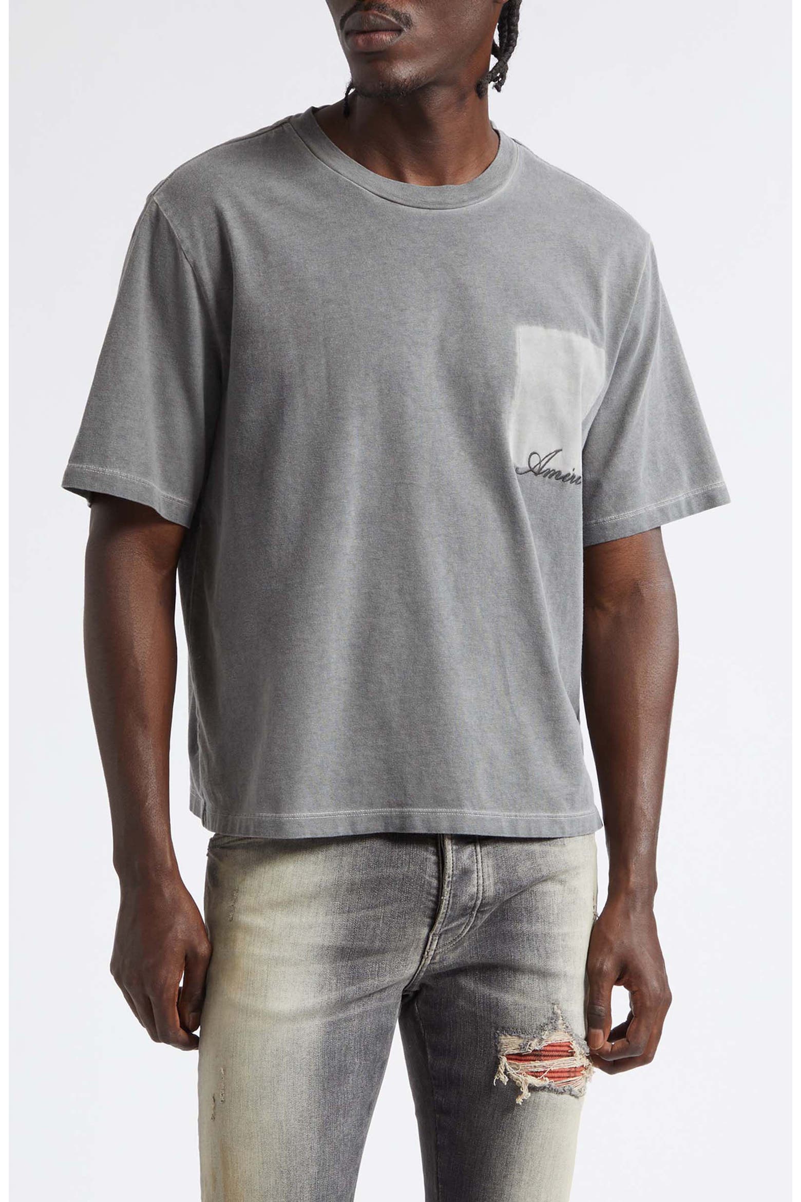 AMIRI Faded Pocket Crop T-shirt