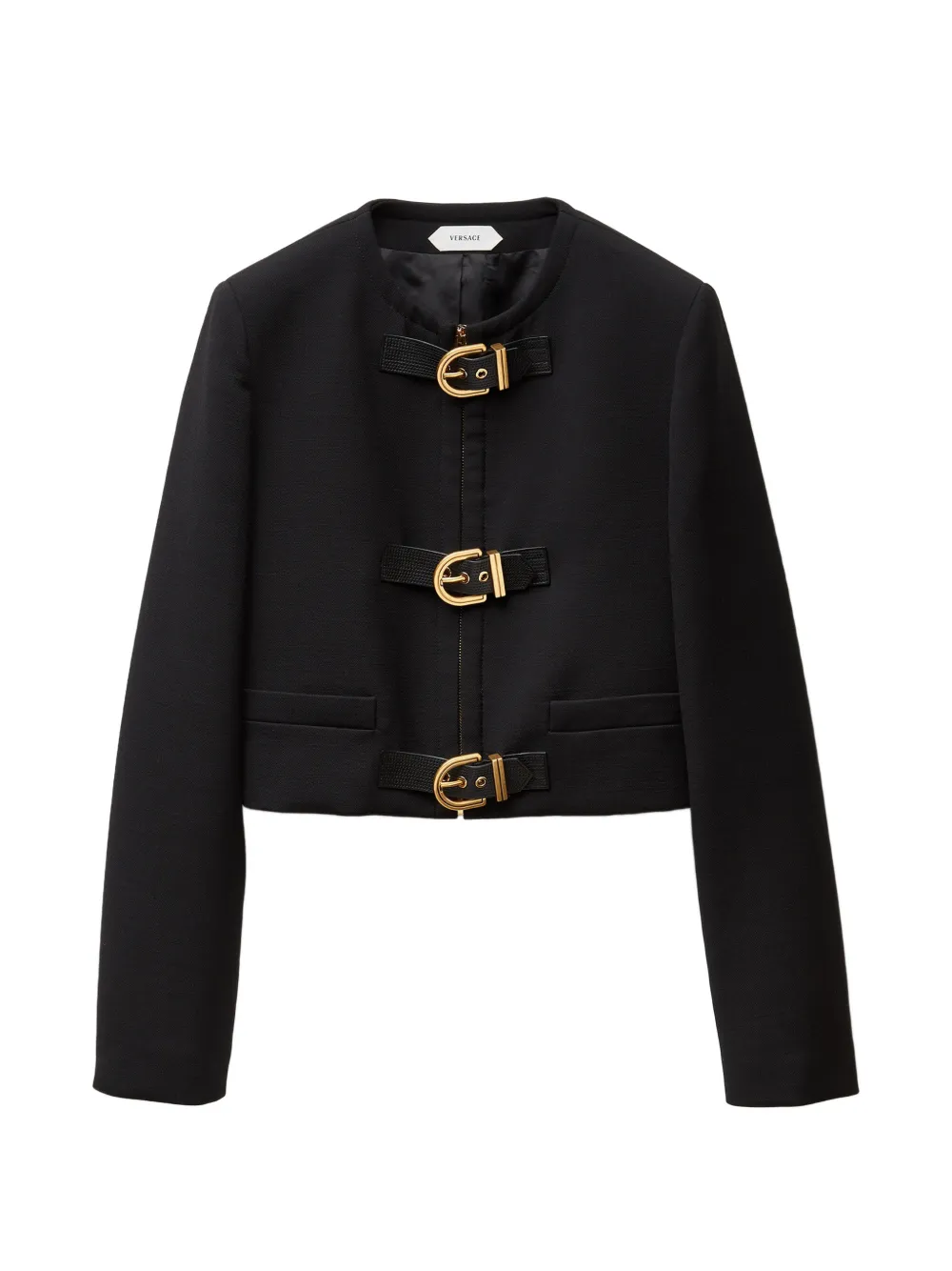 Versace Natté Wool Crop Jacket