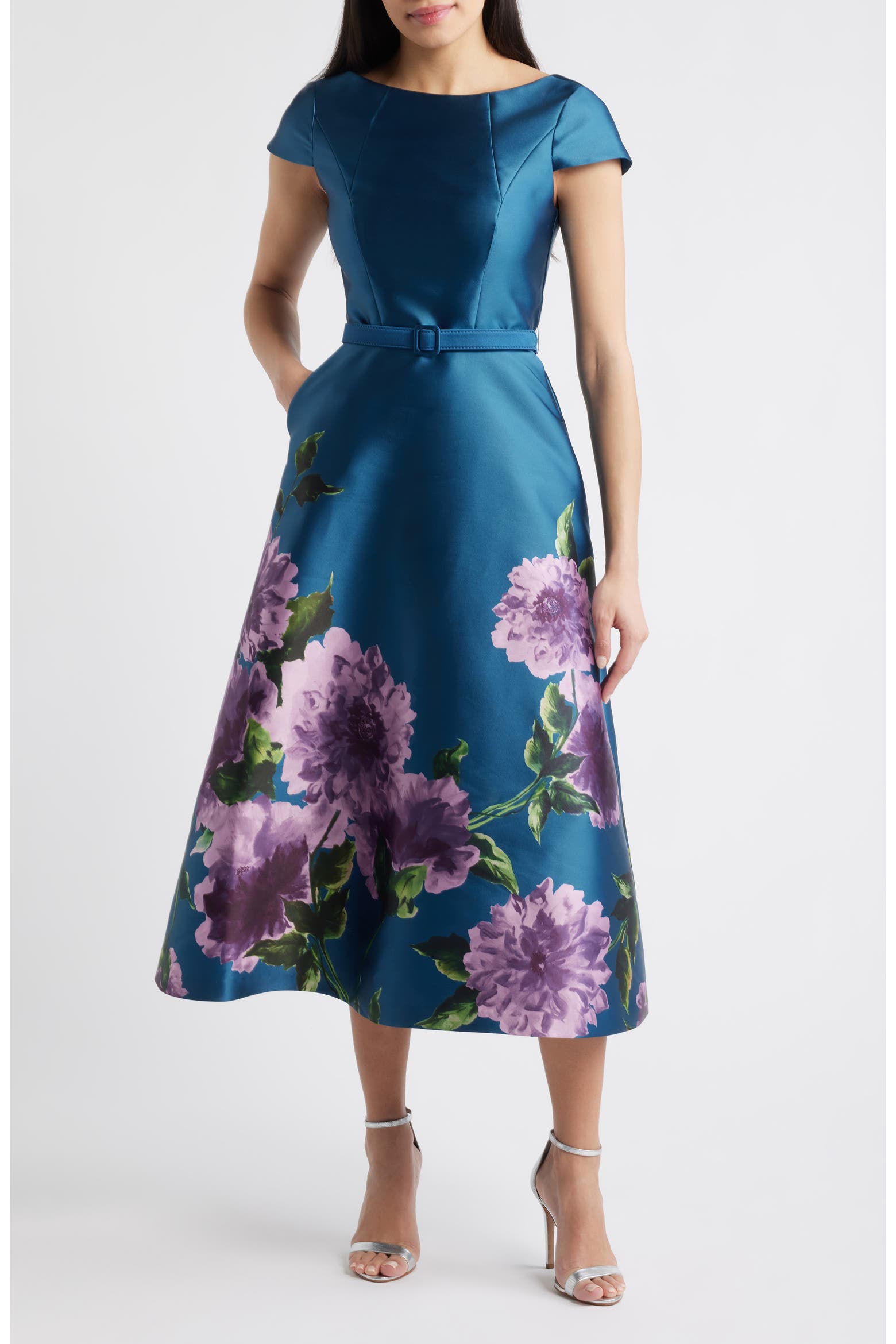 Kay Unger Ina Belted Cocktail Dress