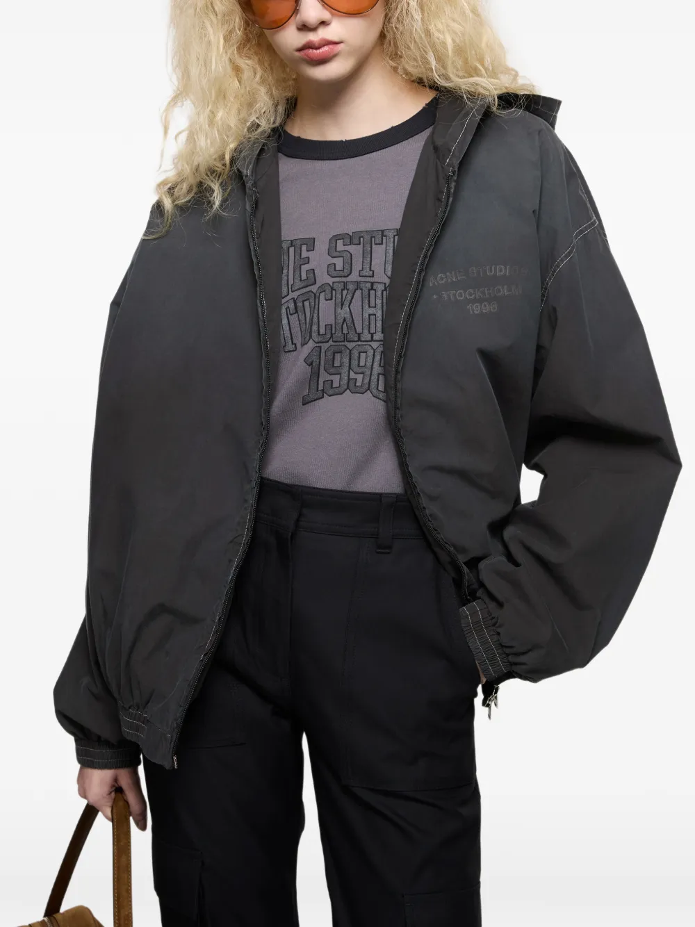 Acne Studios Logo-print Zip-up Hoodie