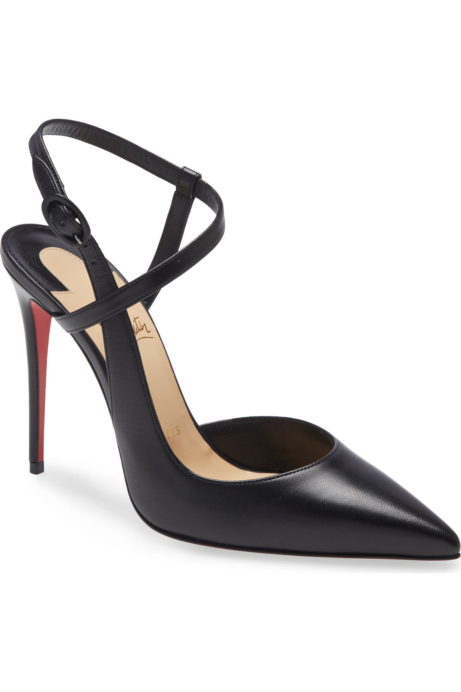 Christian Louboutin Jenlove Ankle Strap Pointed Toe Pump