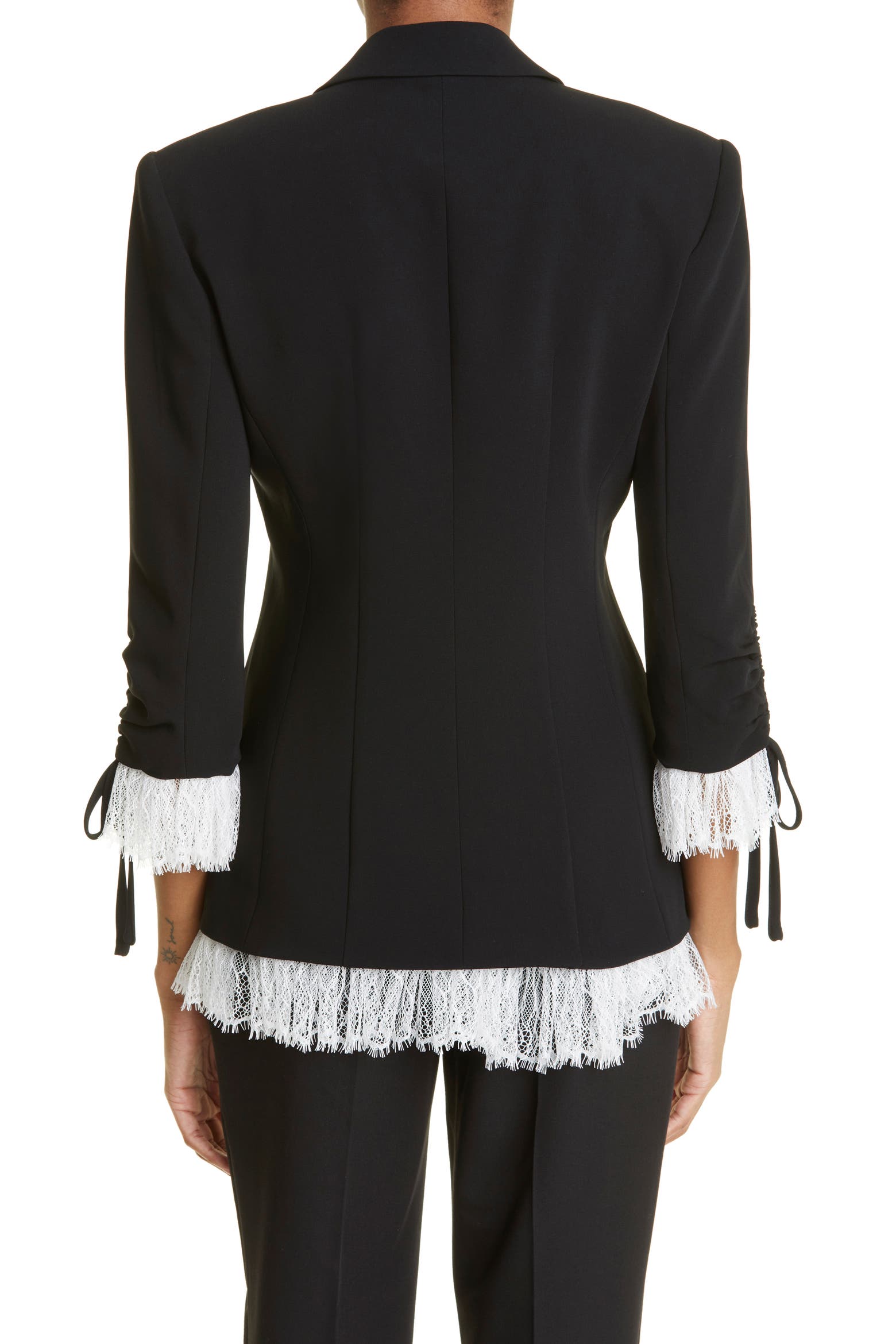 Cinq à Sept Roxie Lace Trim Blazer