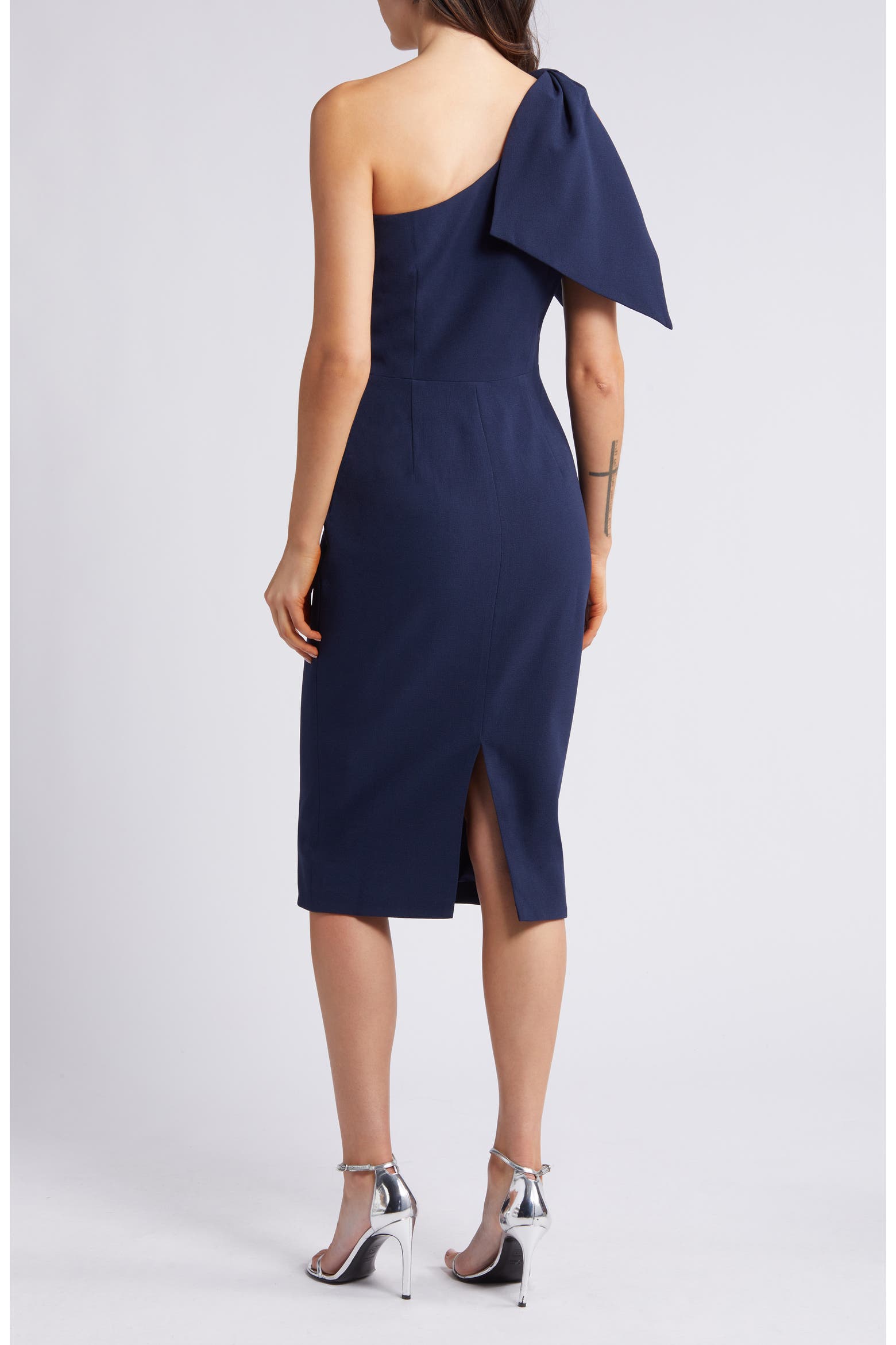 Dress the Population Tiffany One-shoulder Midi Dress