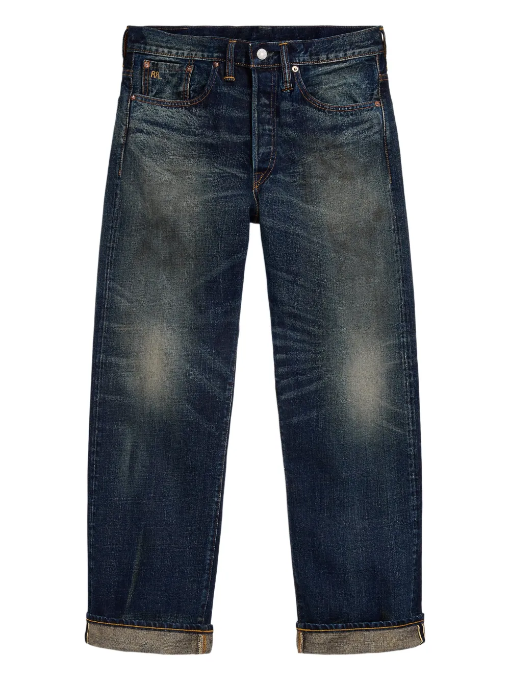 Ralph Lauren RRL distressed straight-leg jeans