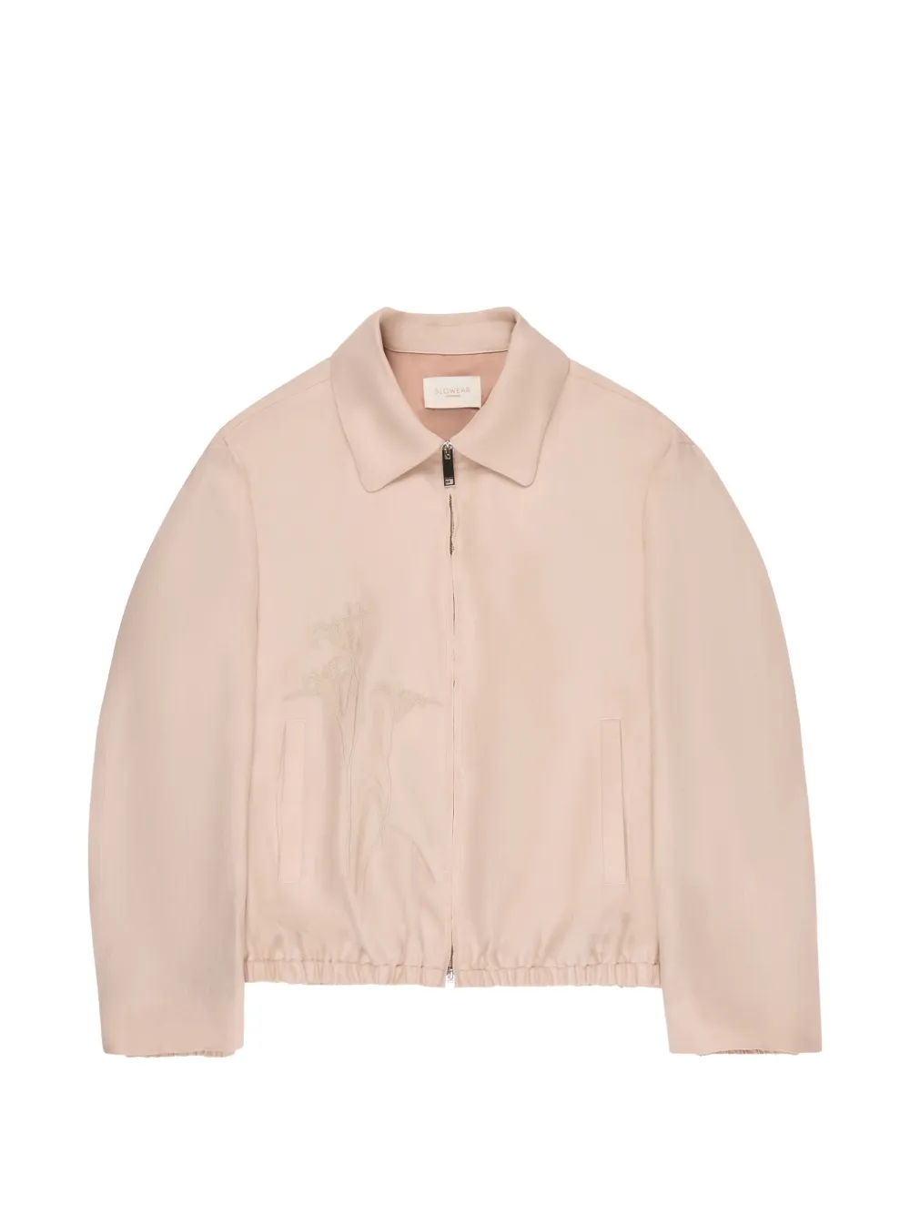 slowear floral-embroidered bomber jacket