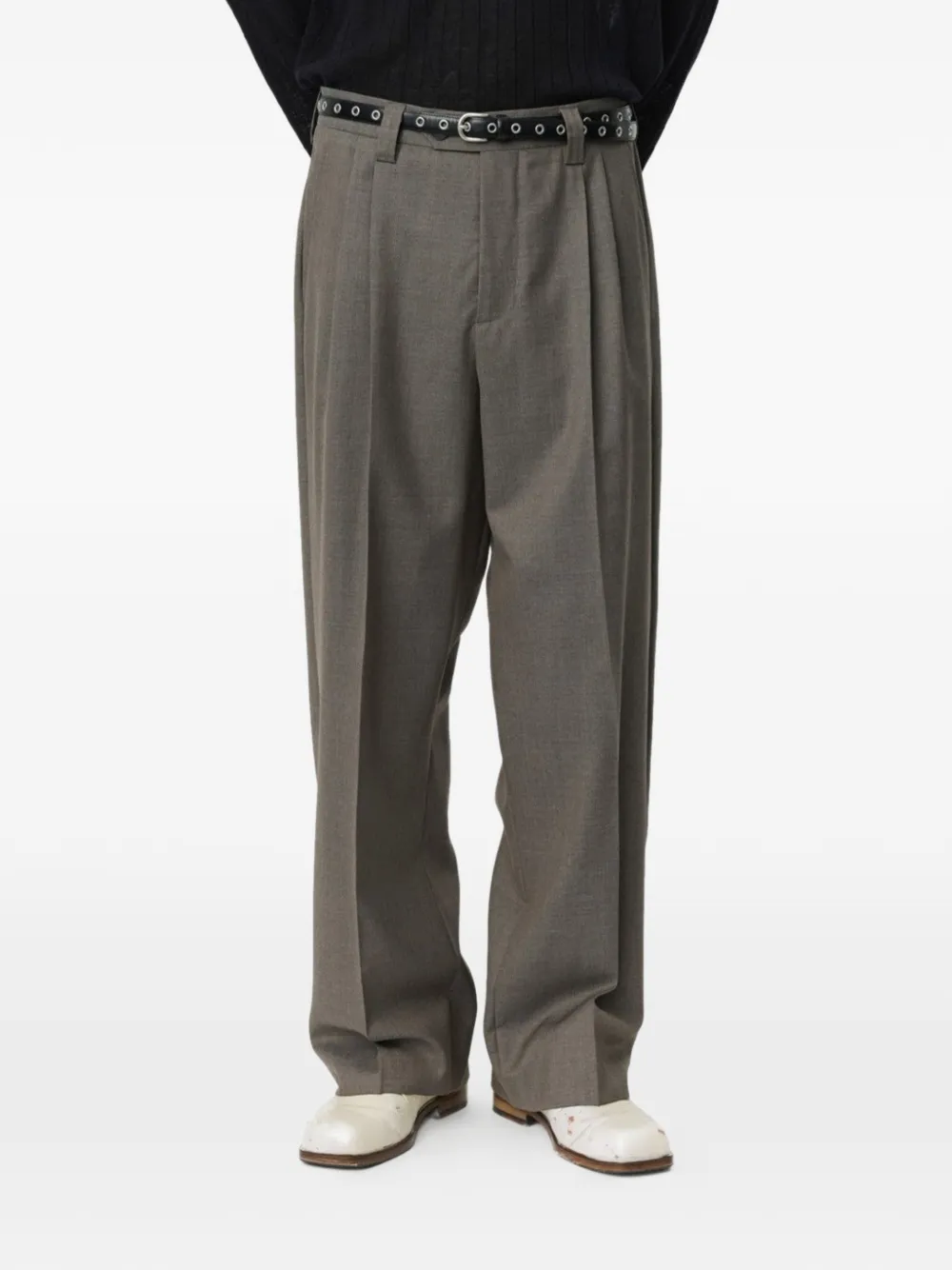 mfpen pleated wool trousers