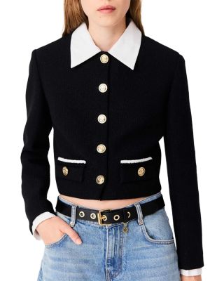 Maje Vilynette Short Tweed Jacket
