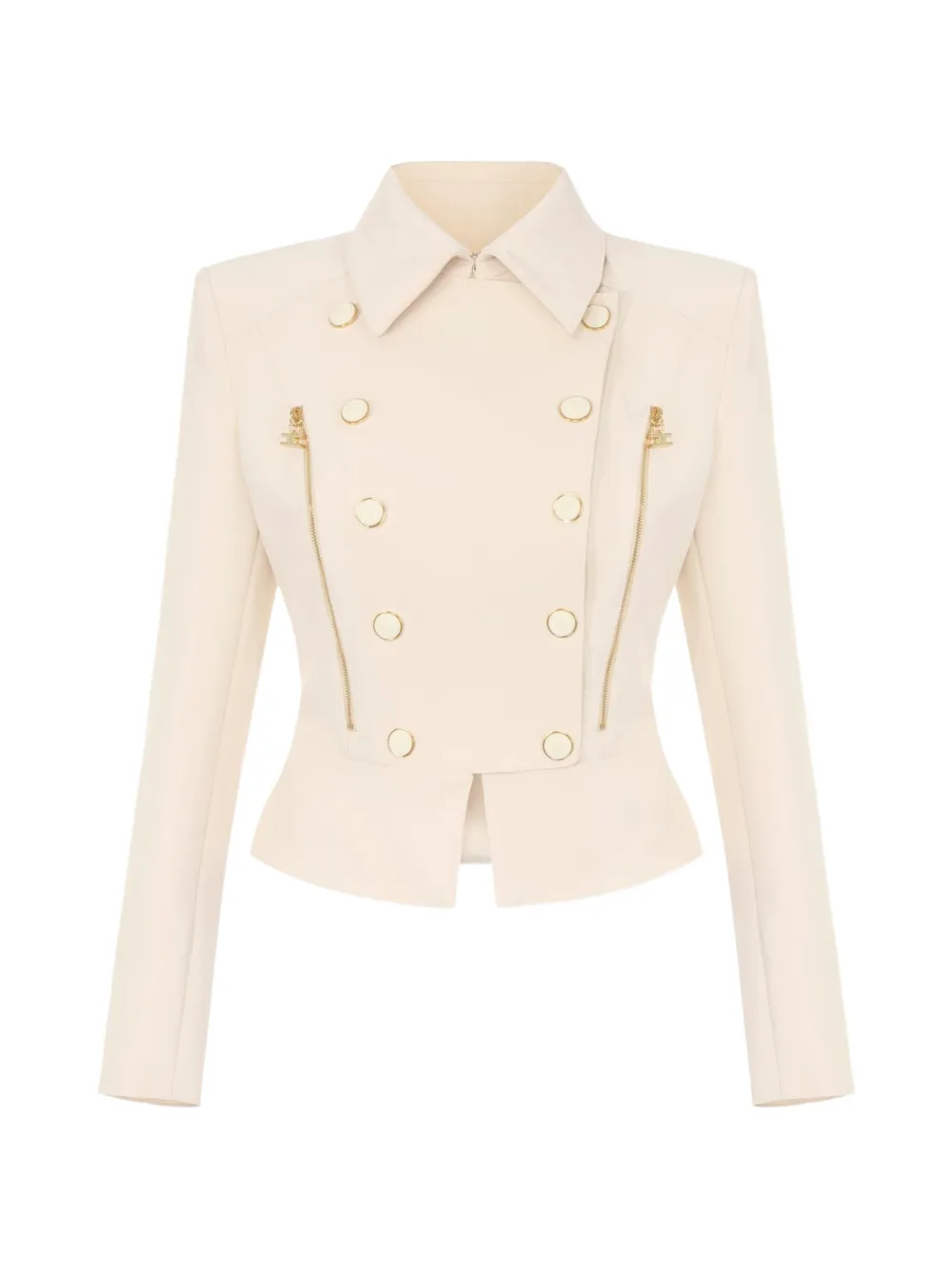 Elisabetta Franchi Jacket in Double Layer Stretch Crêpe Fabric