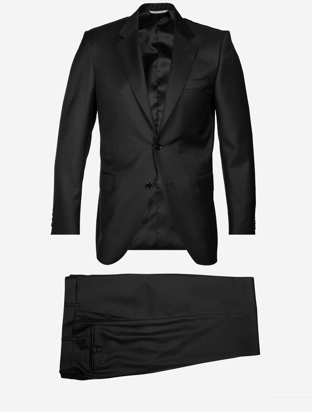 Canali Wool Suit Black