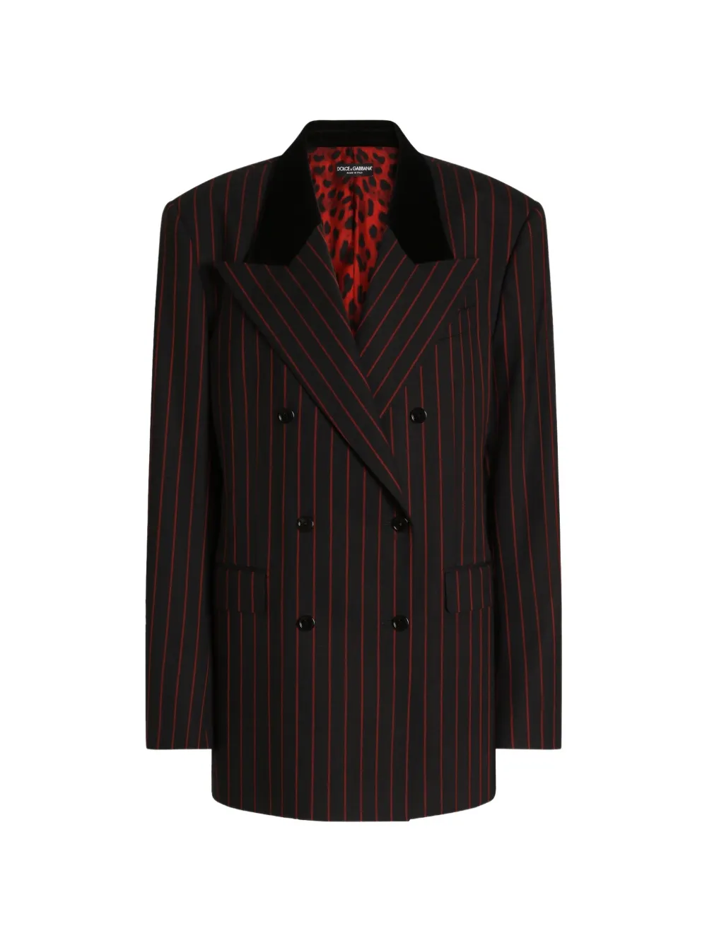 Dolce & Gabbana Double-breasted Jacket in Pinstripe Wool