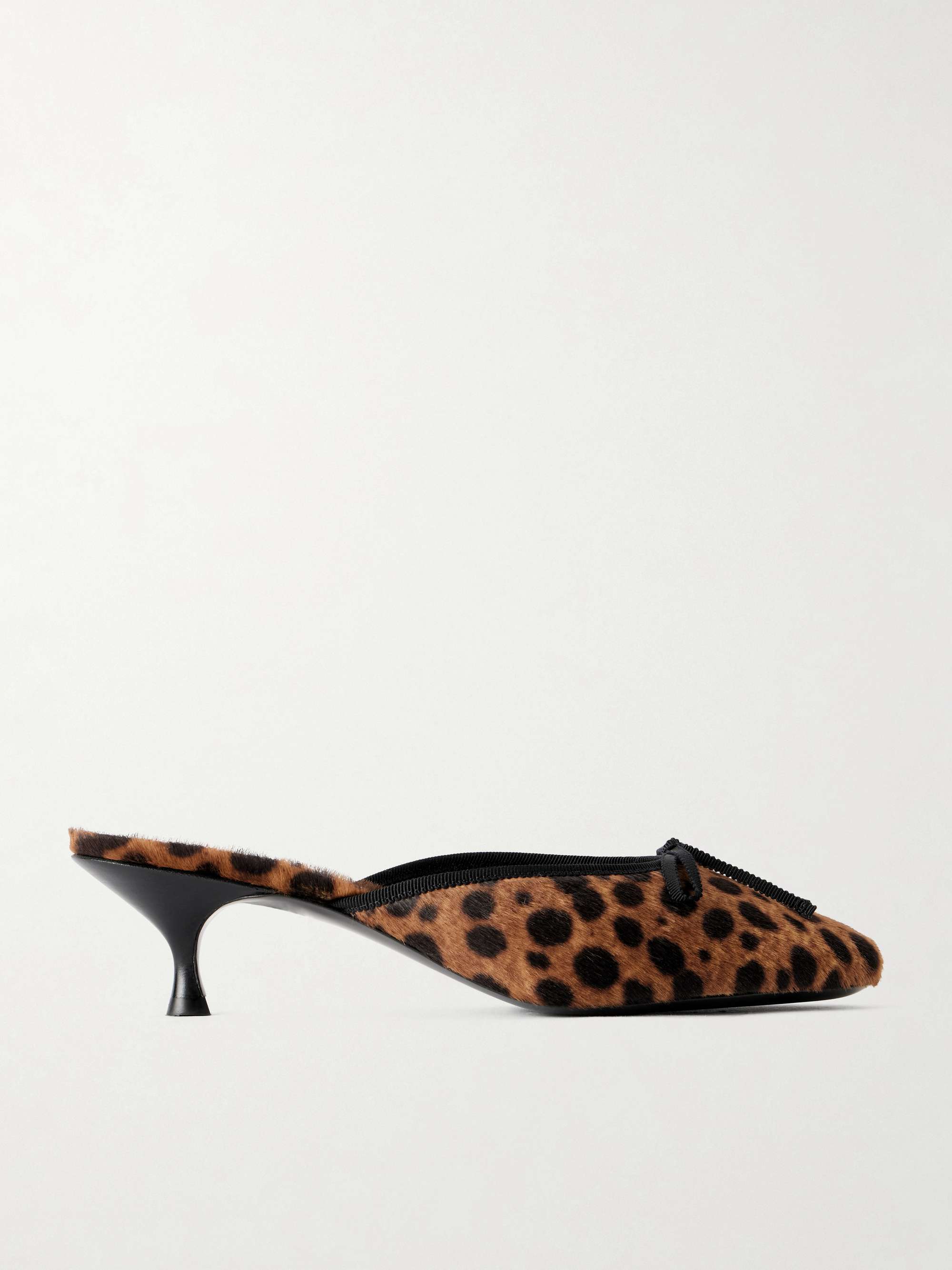 HERBERT LEVINE 24/7 50 bow-detailed leopard-print pony hair pumps