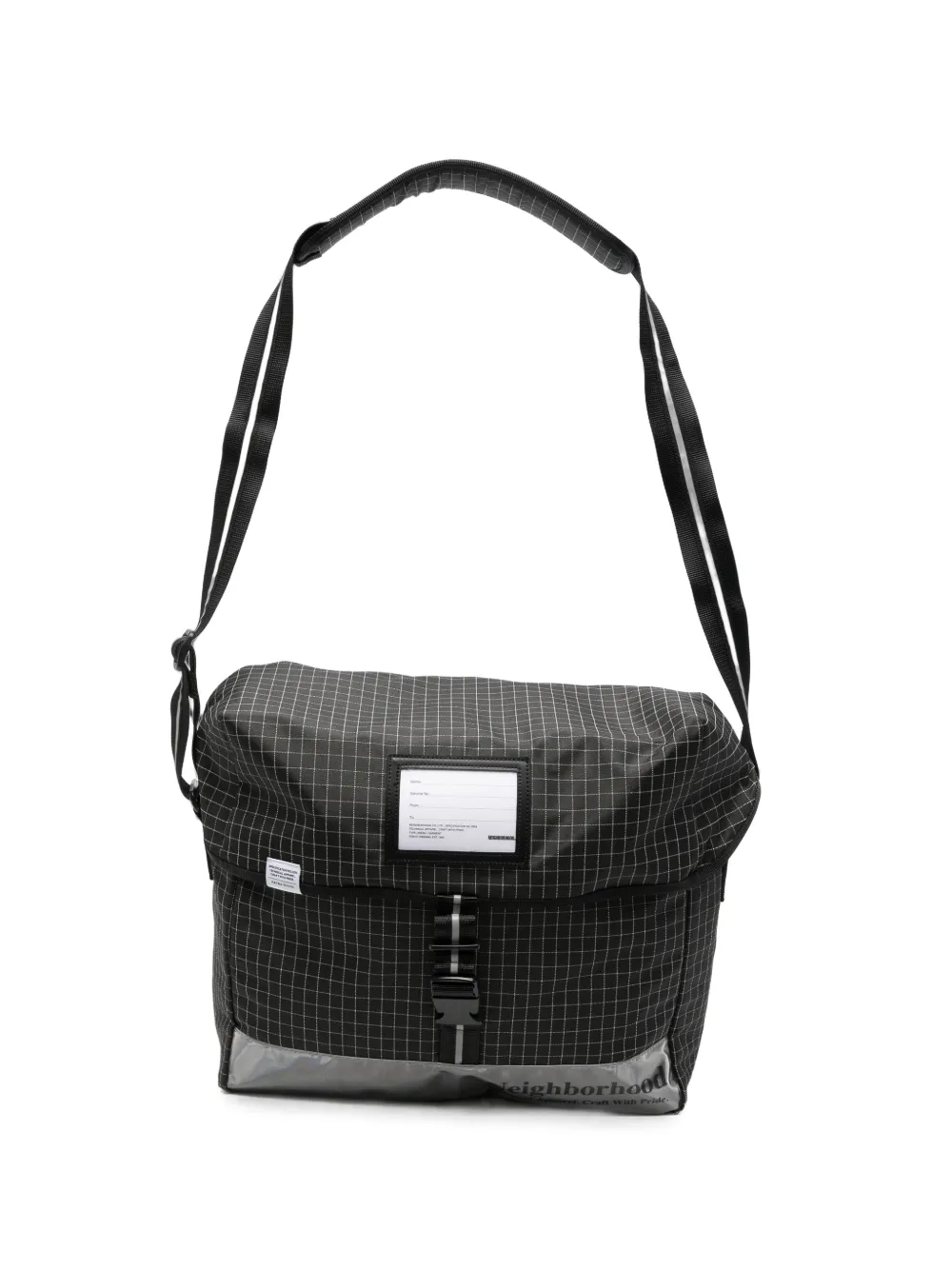 Neighborhood Grid-pattern Messenger Bag