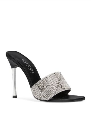 Gucci Women's Bombshell Crystal Mesh High Heel Sandals