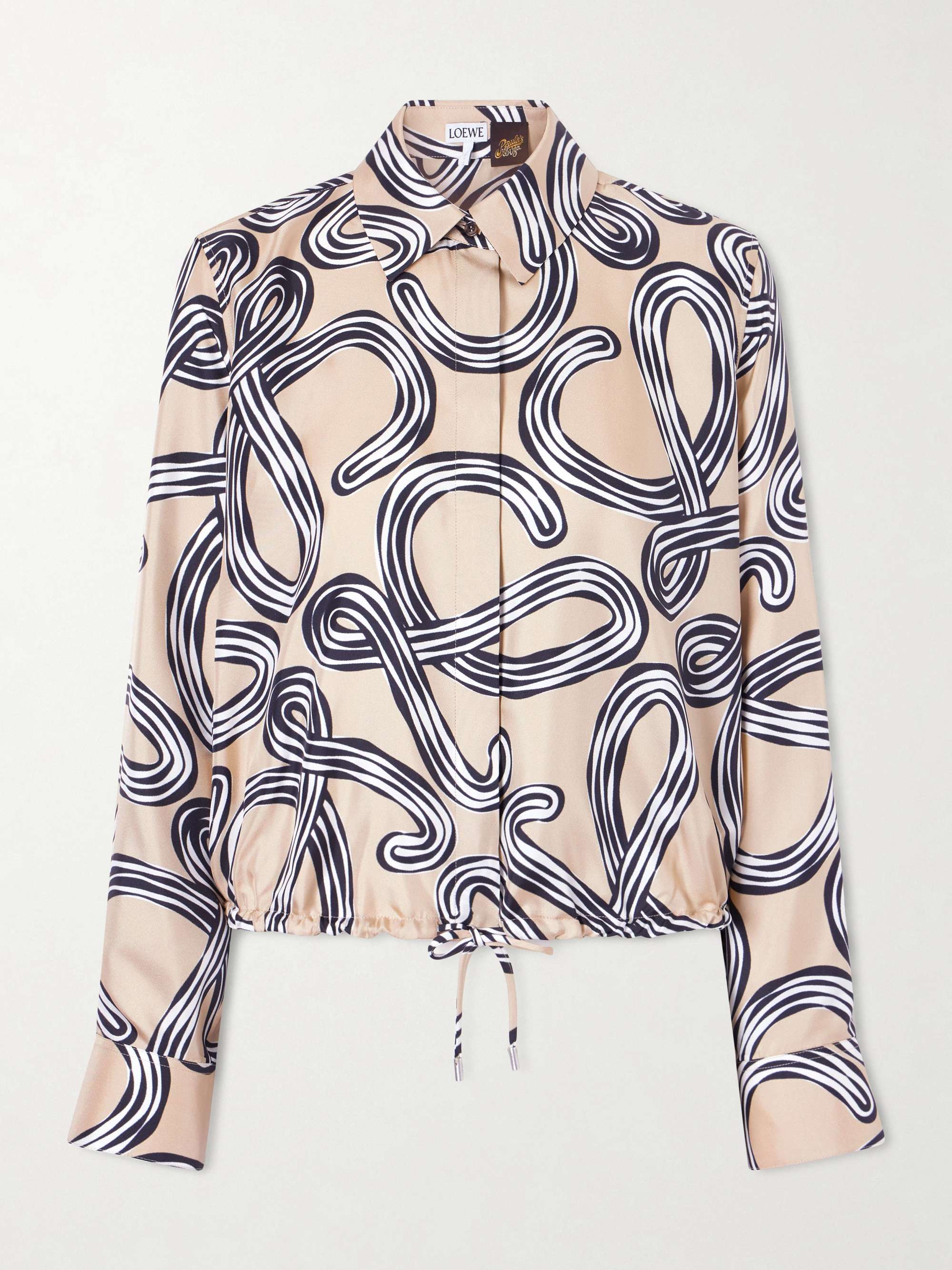 LOEWE + Paula's Ibiza Anagram-printed silk-twill shirt