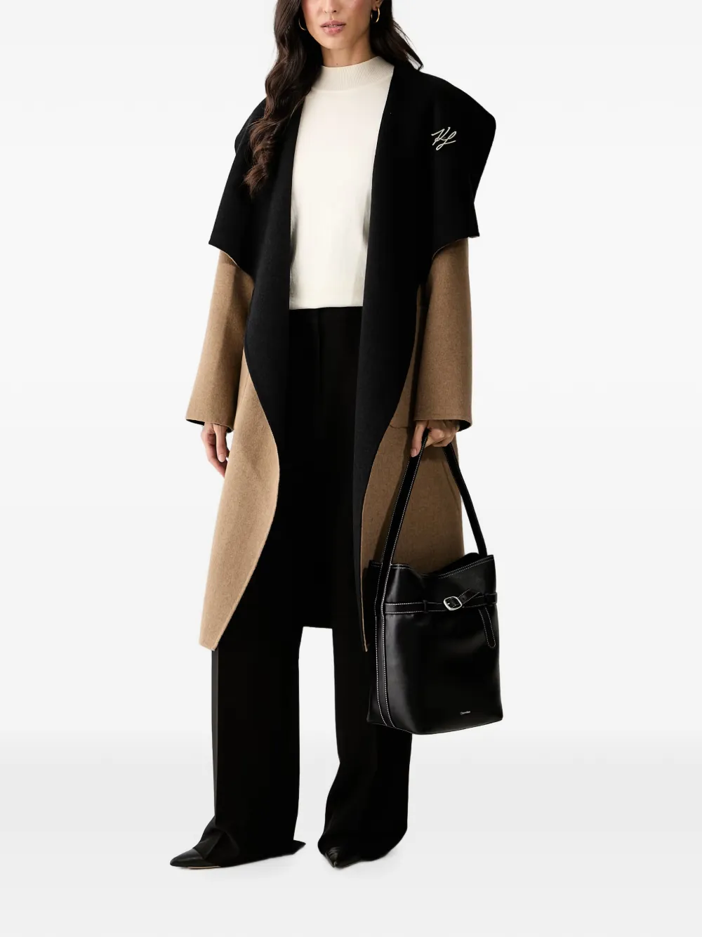 Karl Lagerfeld Reversible Belted Coat