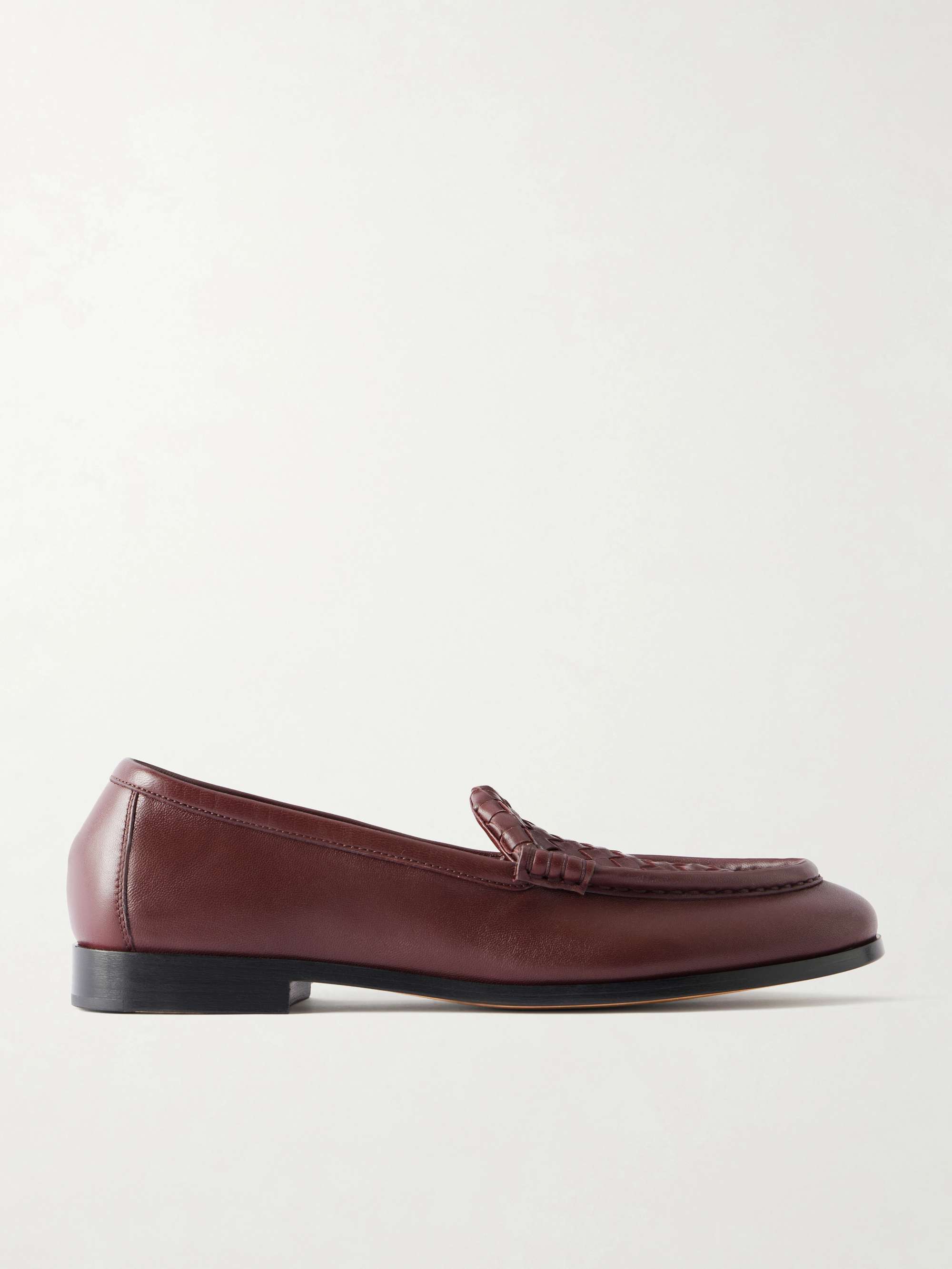 BOTTEGA VENETA Silenzio Intrecciato suede loafers