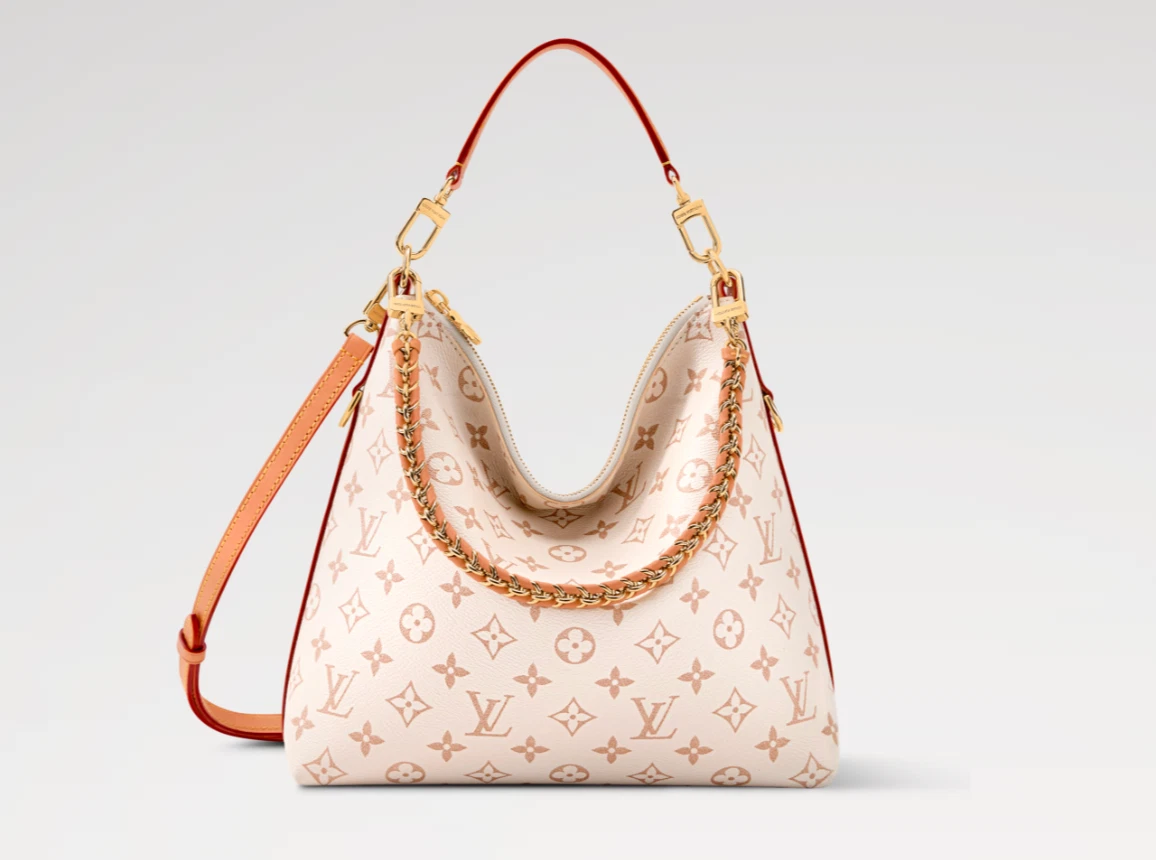 Louis Vuitton Cream and Beige Monogram Hobo Bag — Monogram Canvas