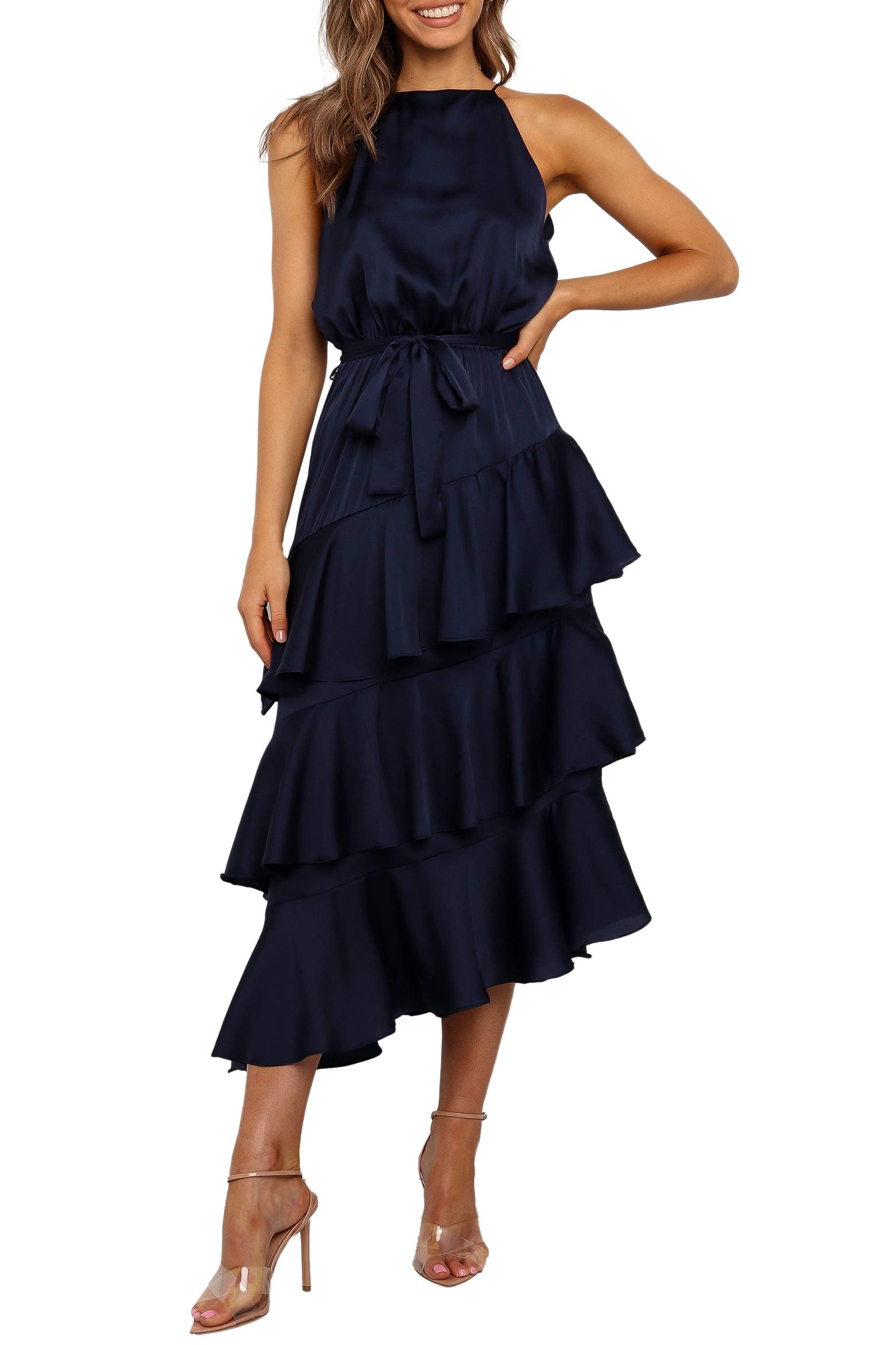 Petal & Pup Seychelle Asymmetric Tiered Dress