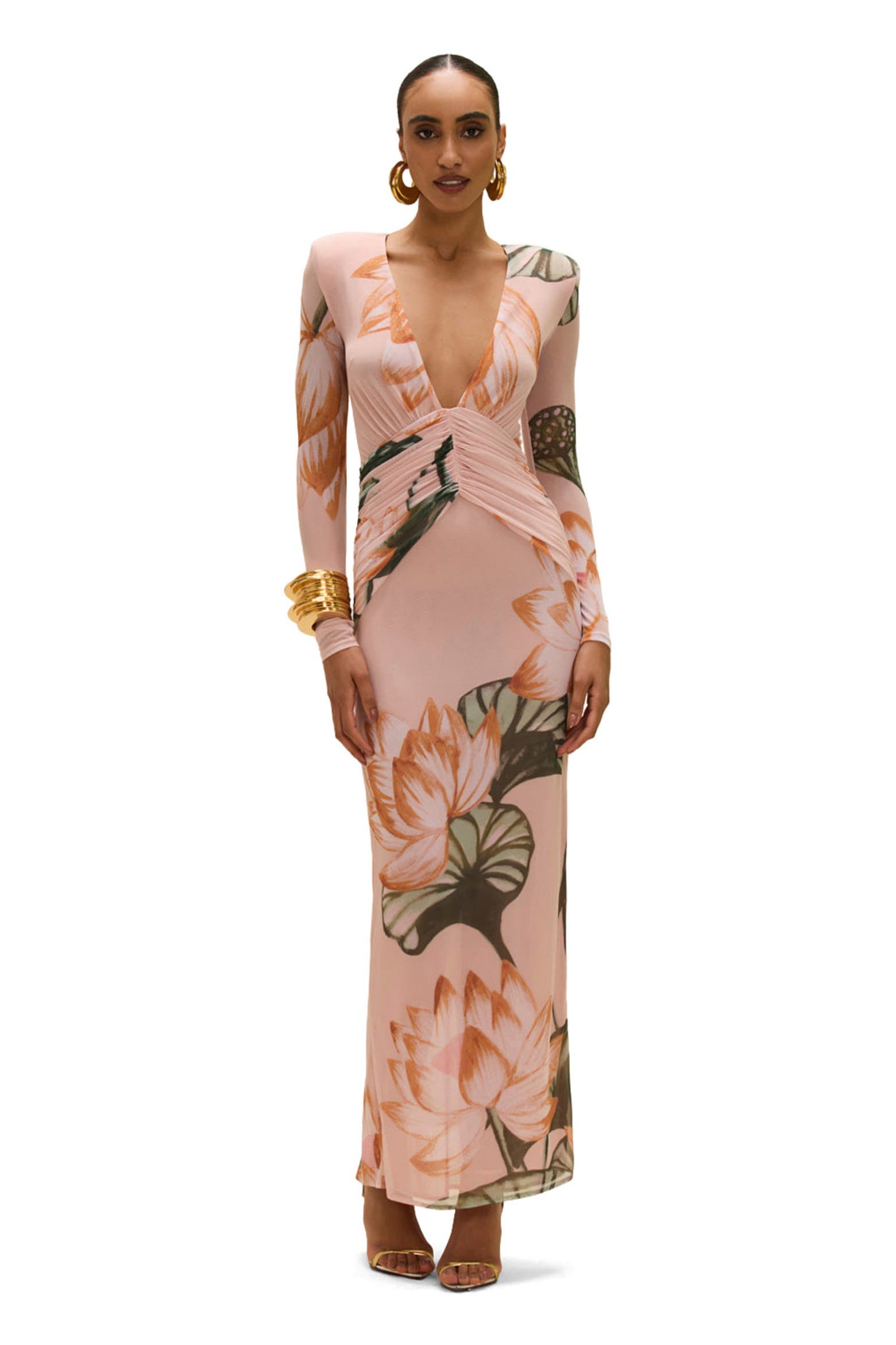 Patbo Lotus Long Sleeve Maxi Dress