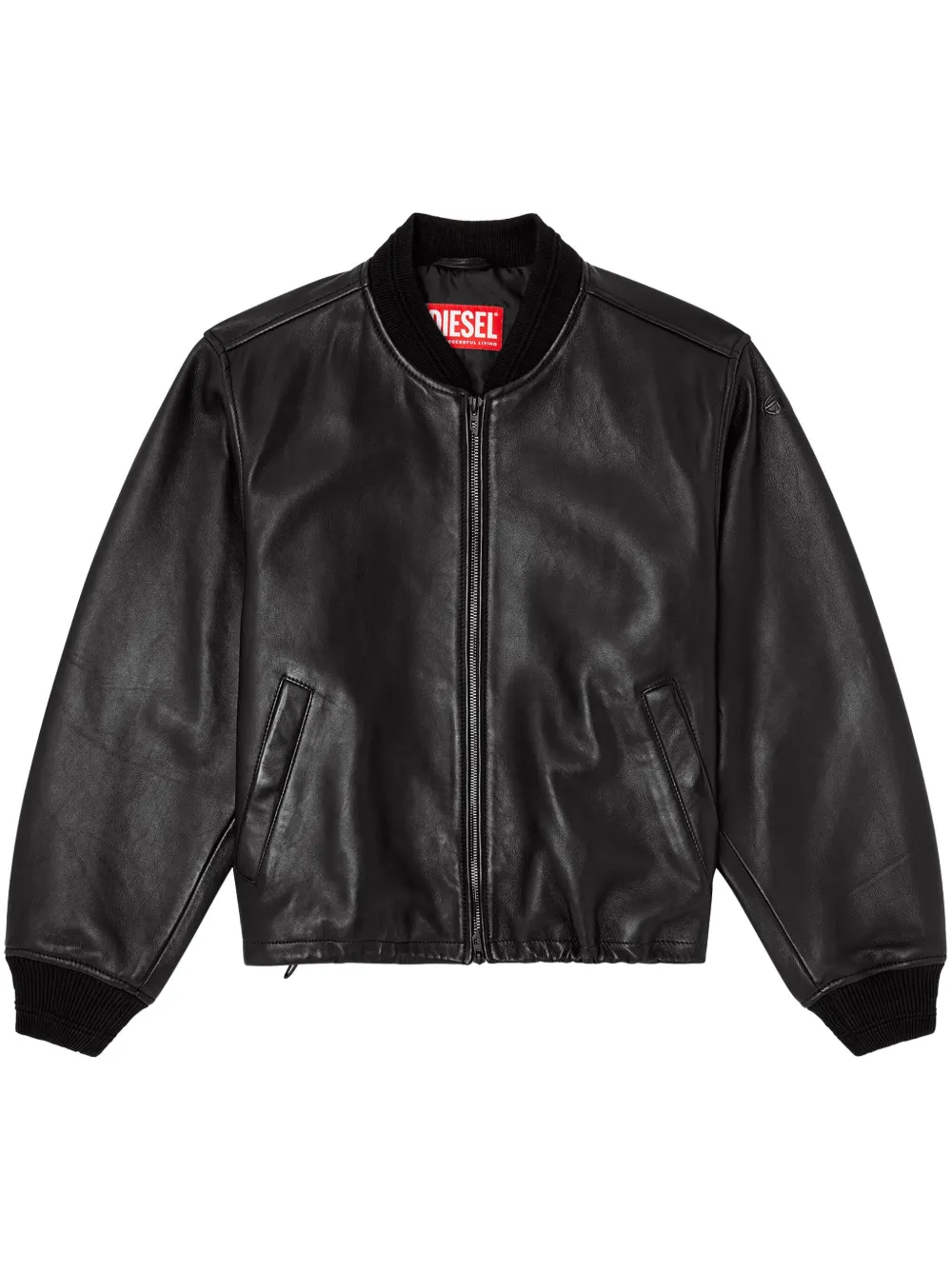 Diesel Leather Bomber Jacket
