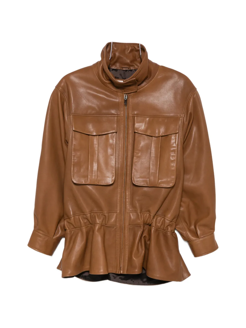 Ducie Hope High-neck Leather Jacket