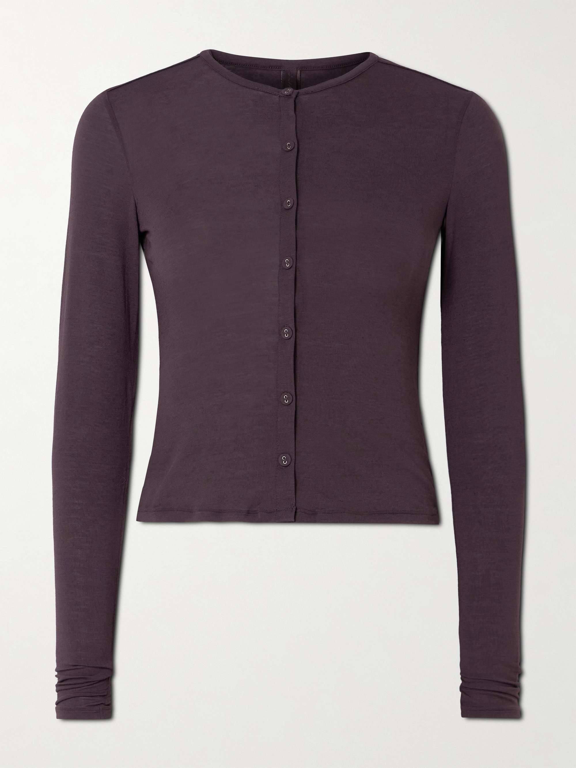 SKIMS Sheer Modal-Blend Cardigan - Phoenix