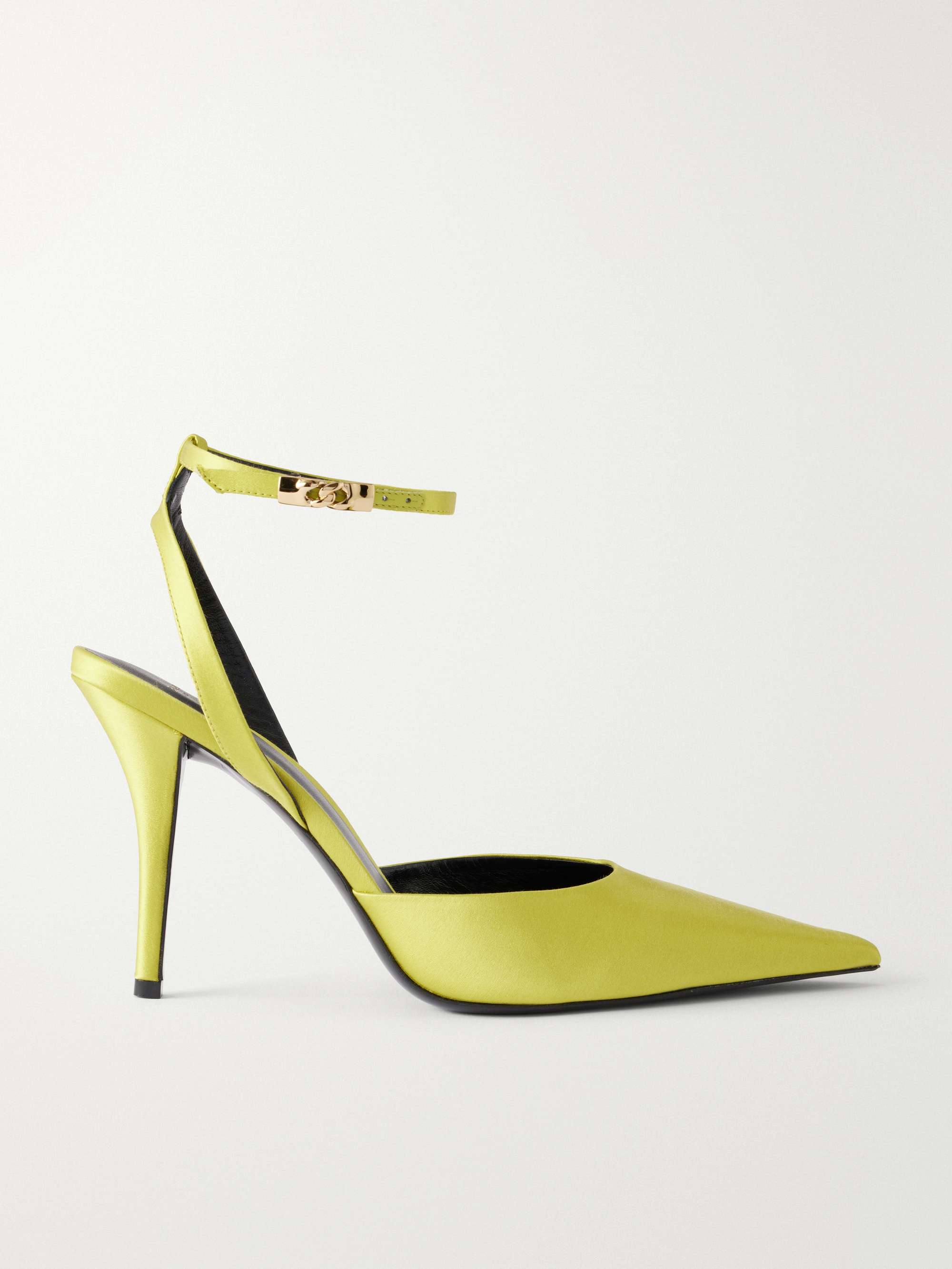 BALMAIN 100 Embellished Satin Pumps