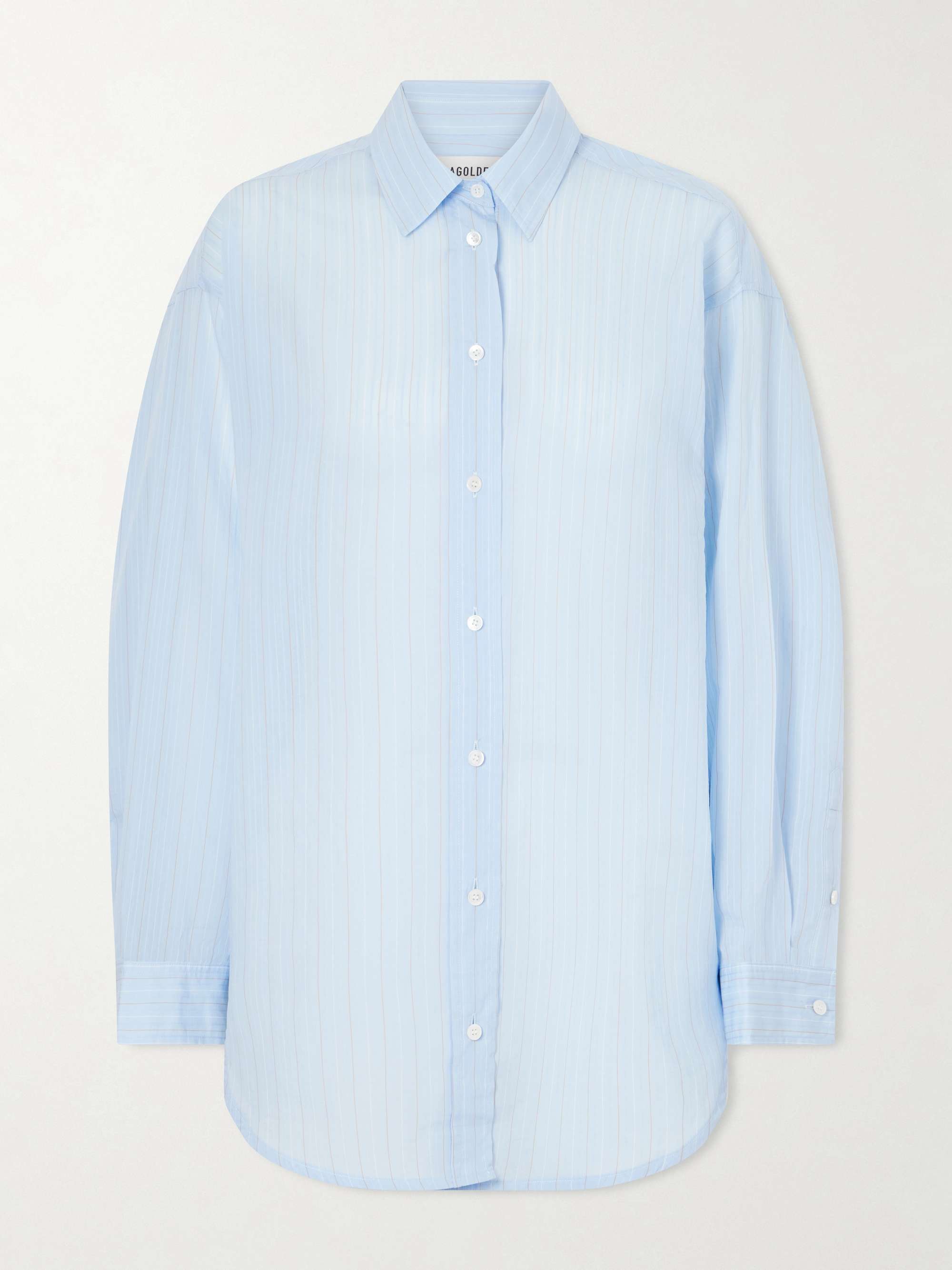 AGOLDE Sona striped cotton-blend shirt