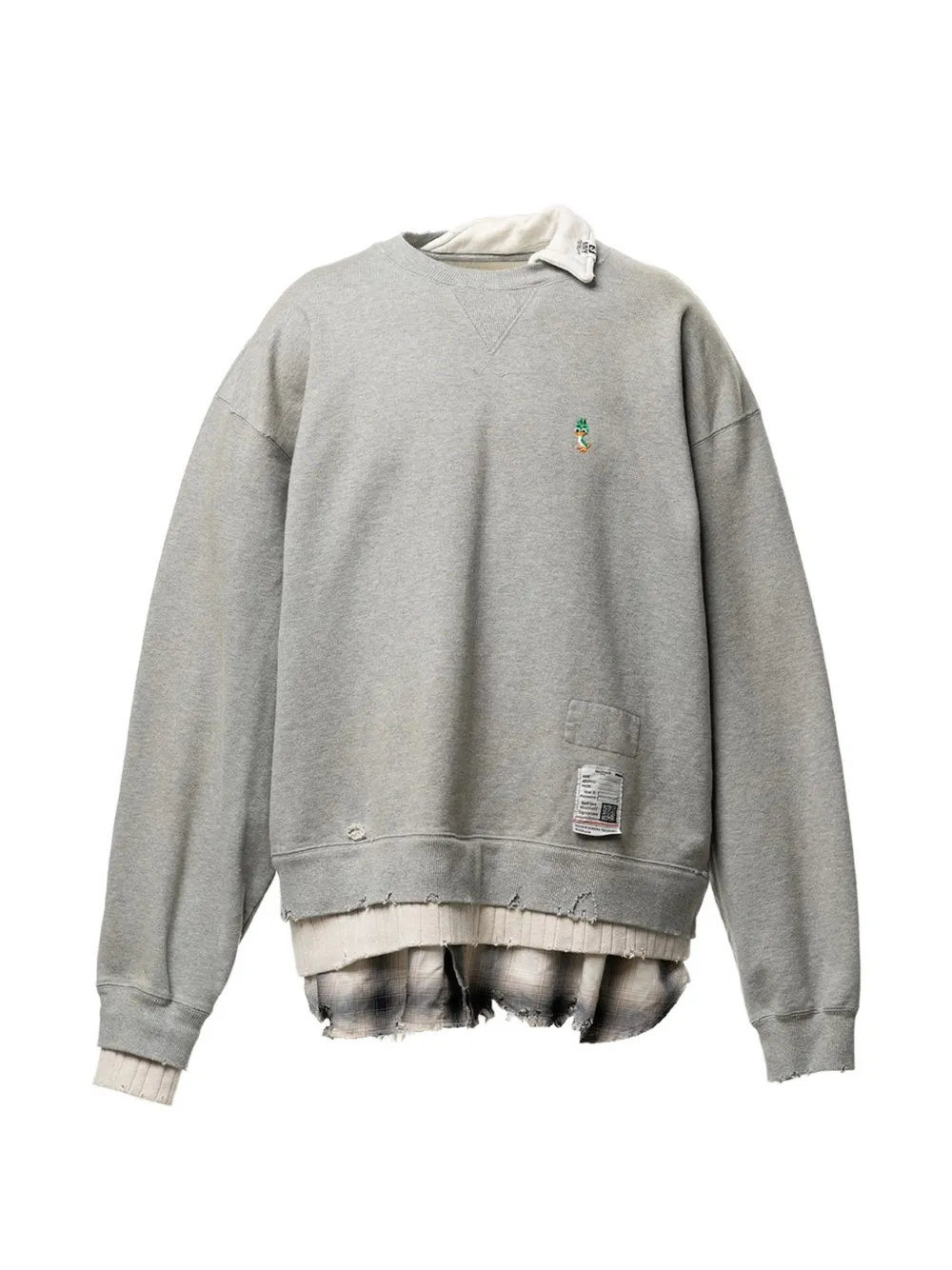Maison MIHARA YASUHIRO Layered-design Distressed Sweatshirt