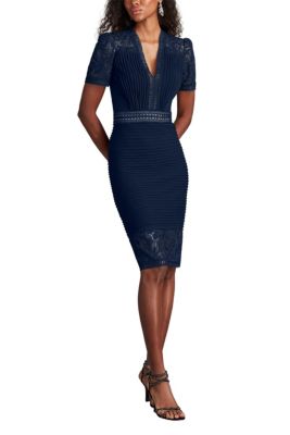 Tadashi Shoji Brone Illusion Lace Cocktail Dress