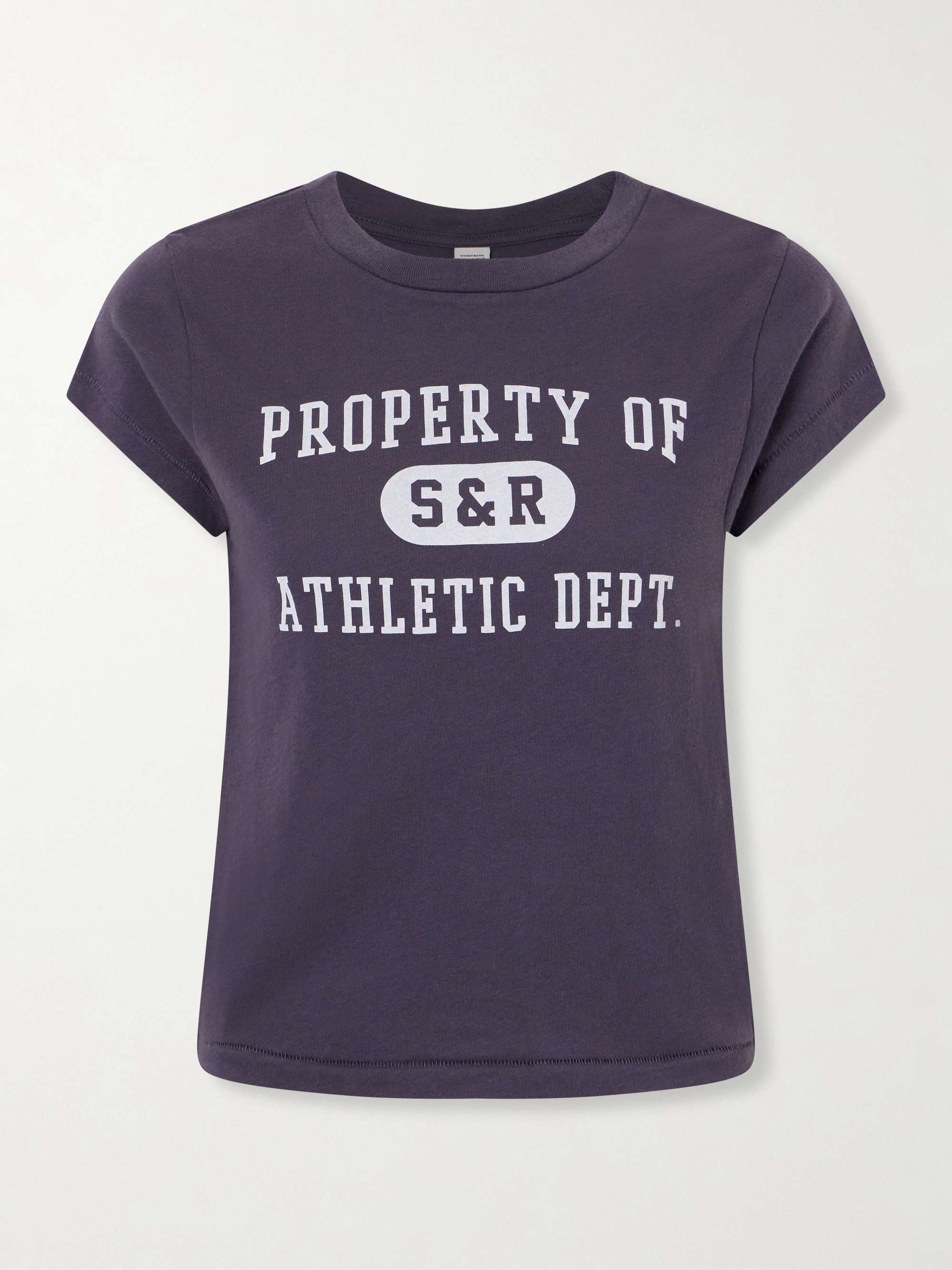 SPORTY & RICH Printed Garment-dyed Cotton-jersey T-shirt