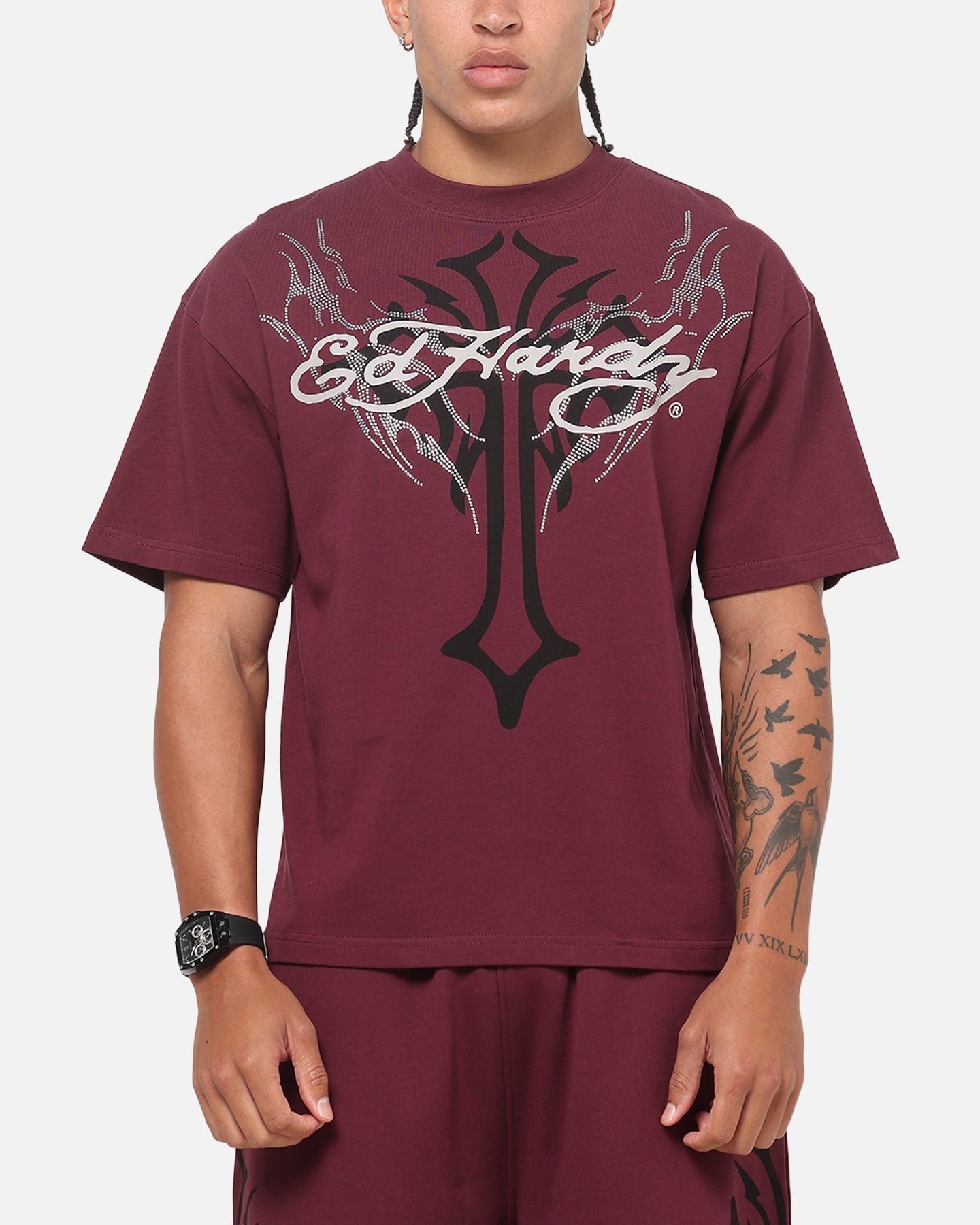 ED HARDY Trinity Rhinestone T-shirt