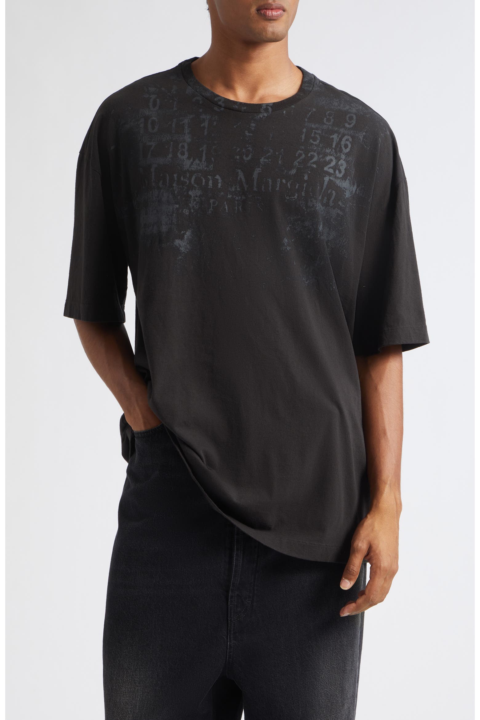 Maison Margiela Numeric Cotton Oversize Graphic T-shirt