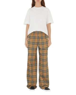 Burberry Check Cotton Trousers