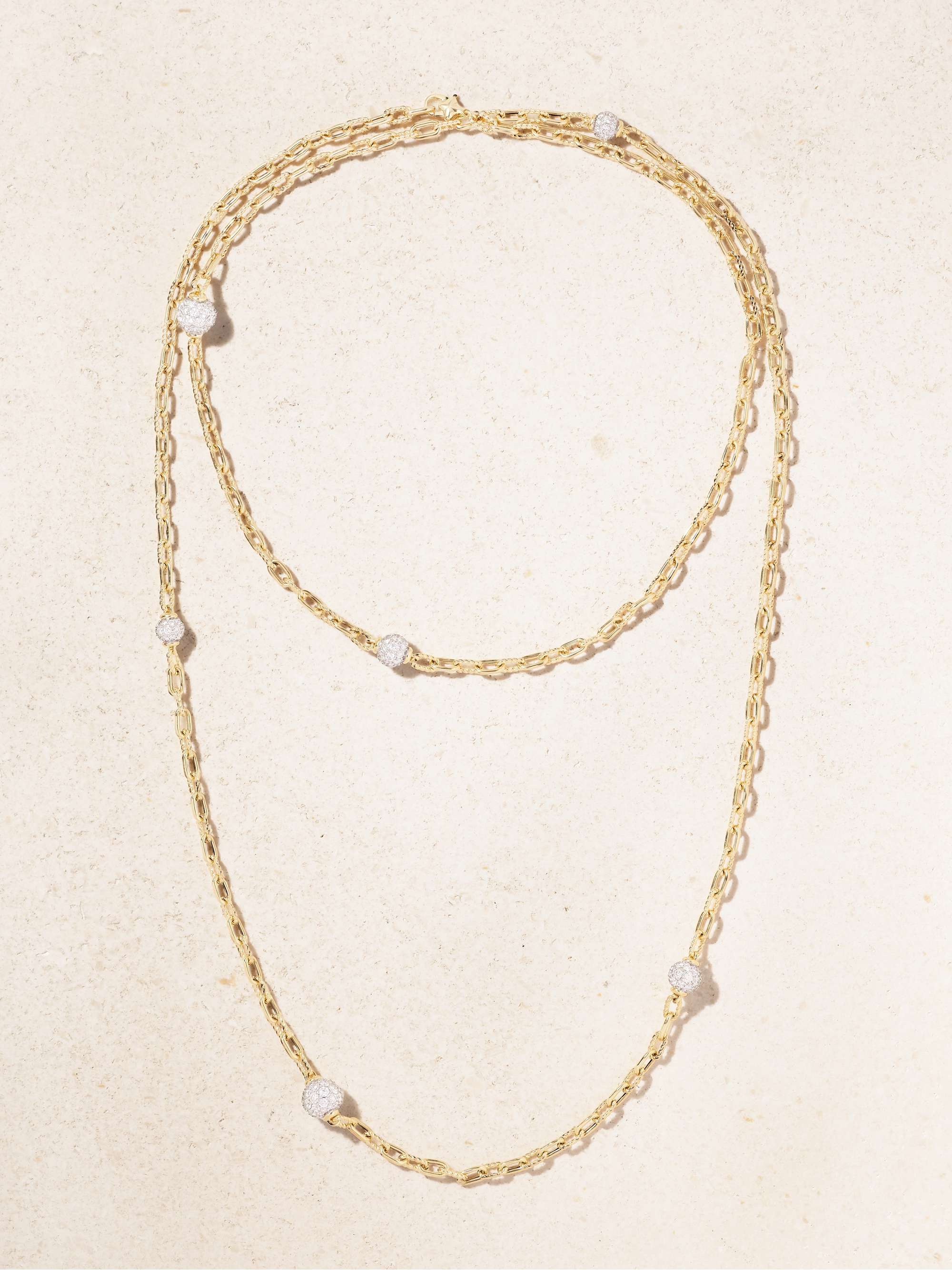 DAVID YURMAN DY Madison® rhodium-plated 18-karat gold diamond necklace