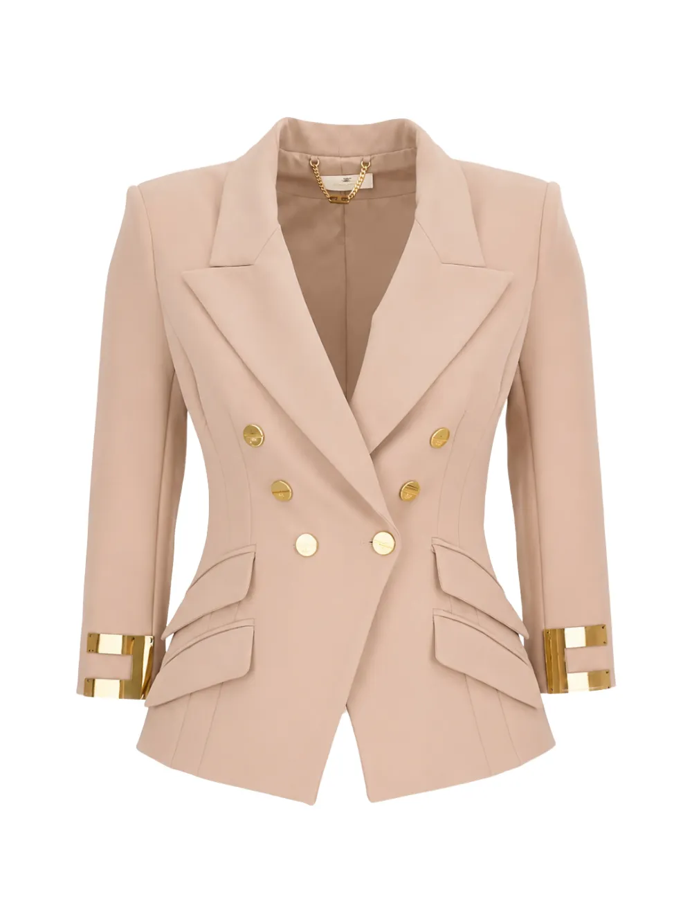 Elisabetta Franchi Double-breasted Logo-cuff Jacket