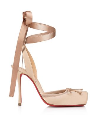 Christian Louboutin Women's Cassia Lace up 100mm Strappy Pumps