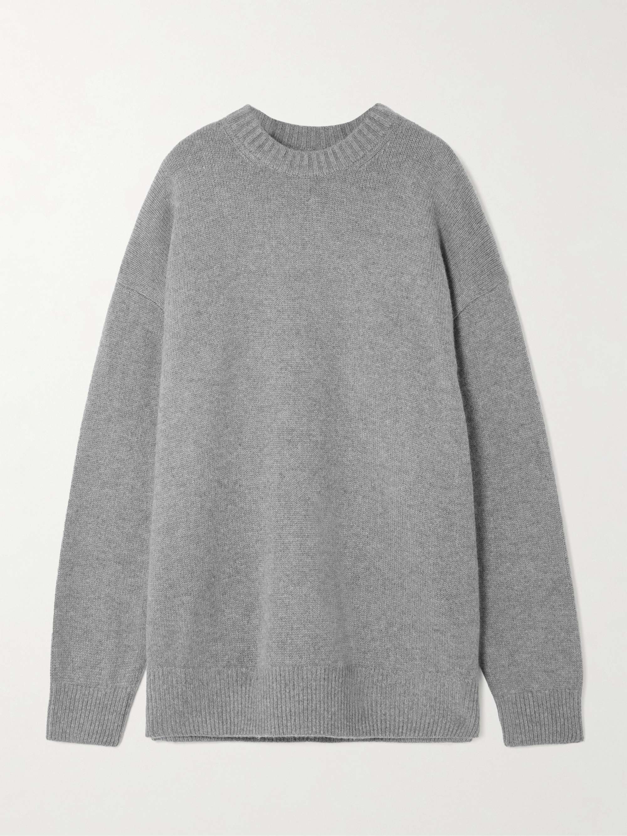 SKIMS Oversized cashmere sweater - Dark Heather Gray
