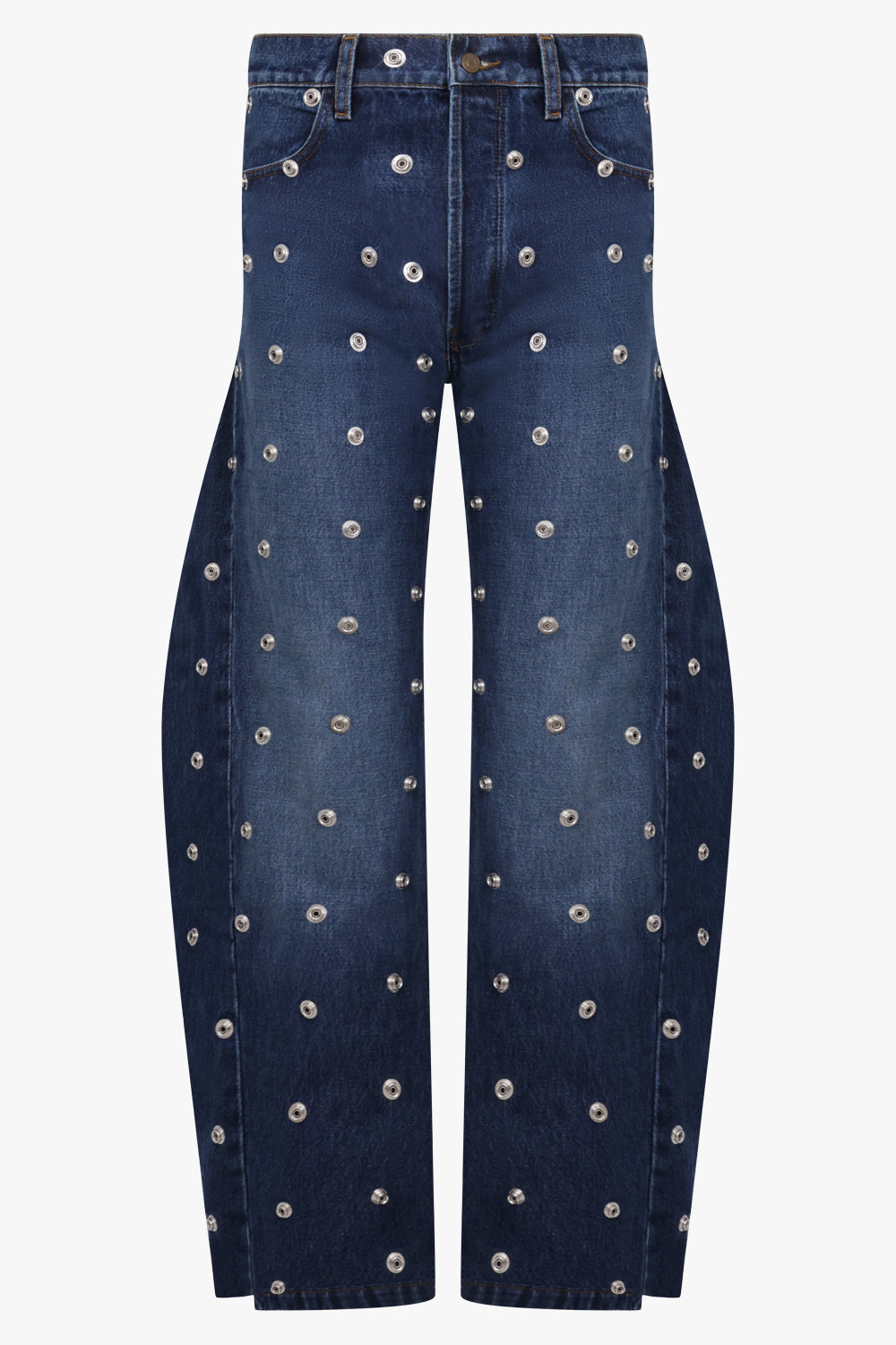 AWAKE MODE Studded Denim Jean with Inserts | Blue