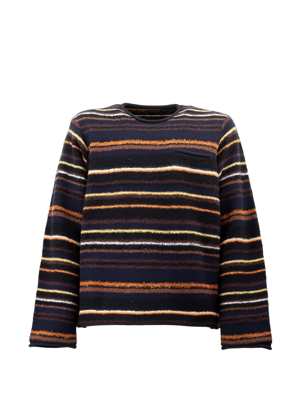 Sacai Horizontal-stripe Chest-pocket Sweater