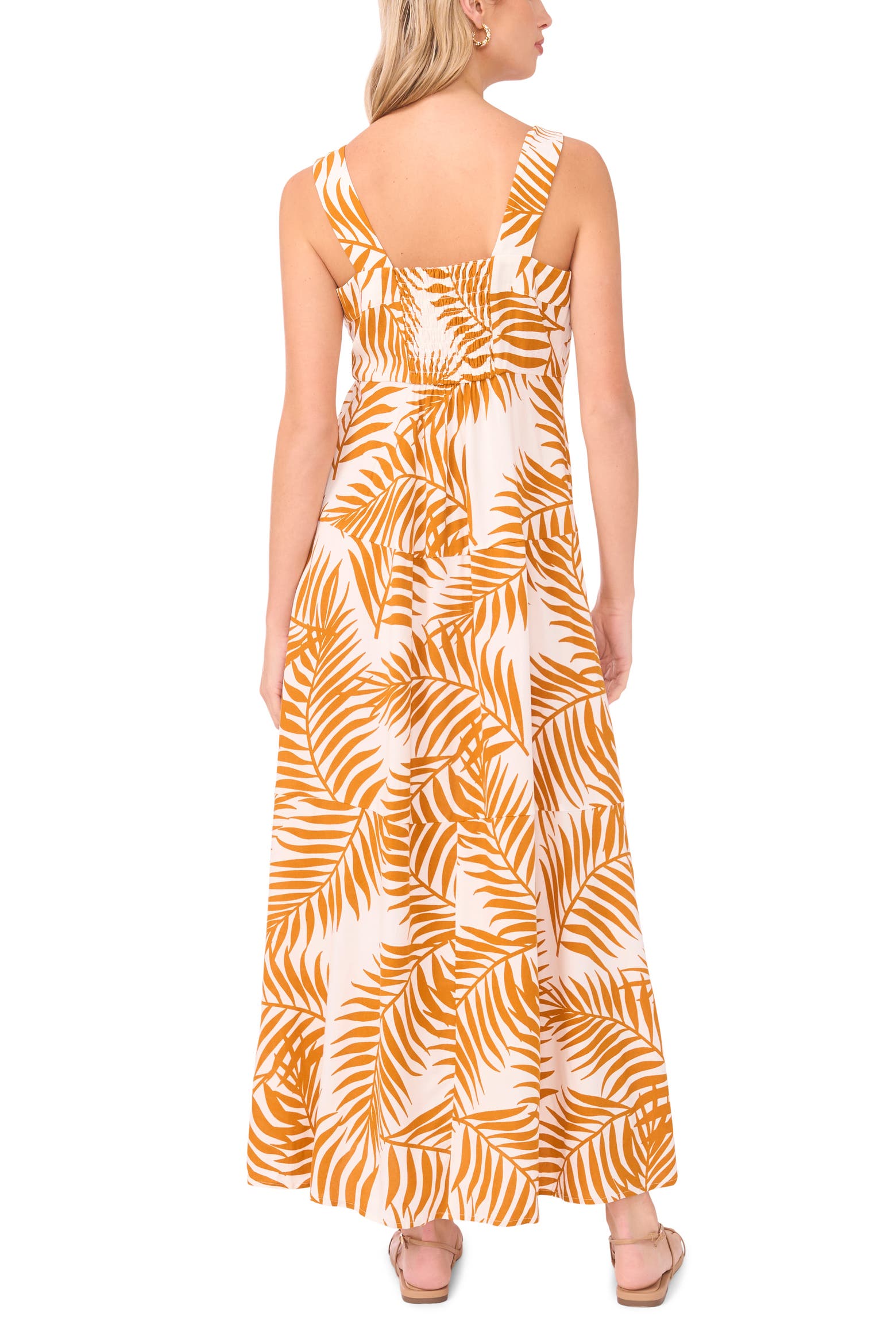 Vince Camuto Palm Print Maxi Dress