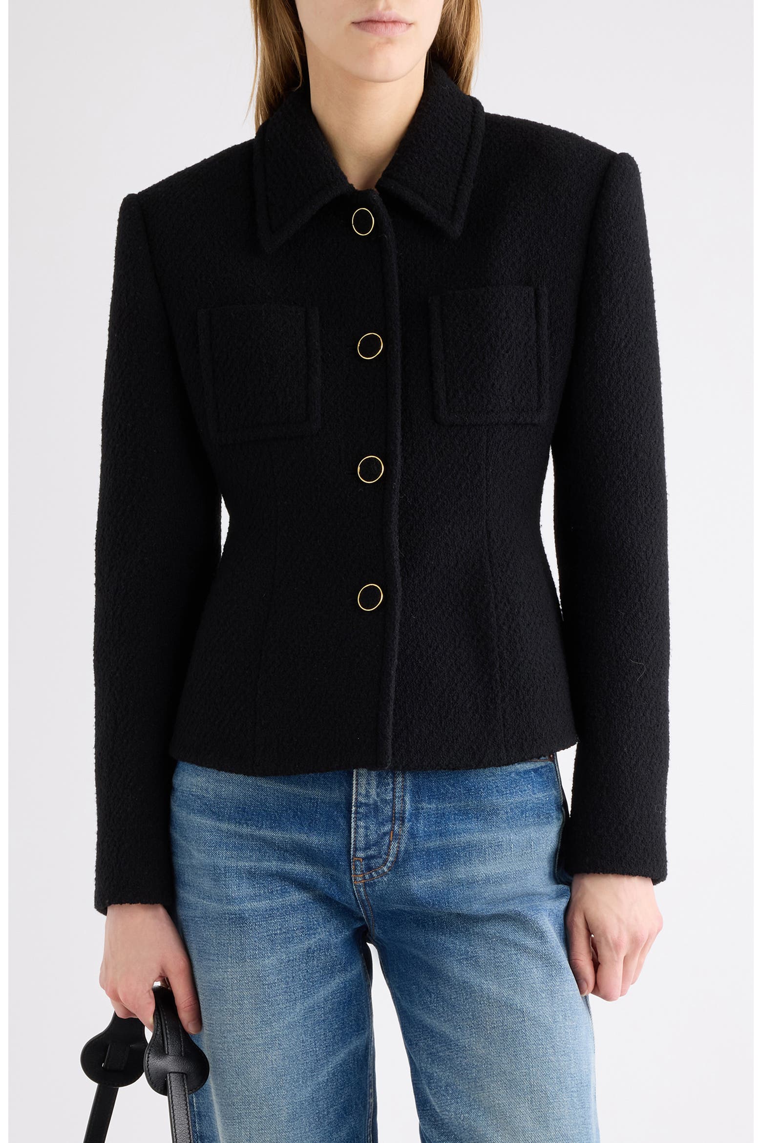 Chloé Wool Blend Bouclette Blazer