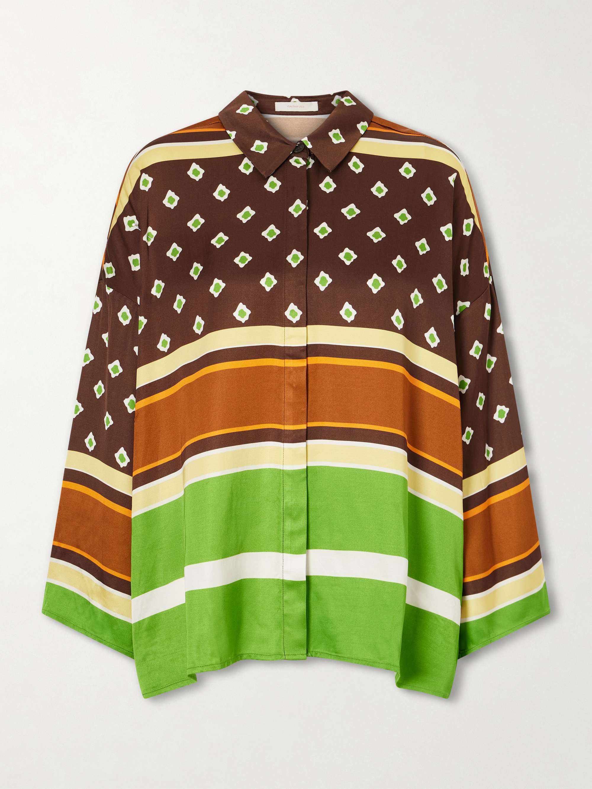 FAITHFULL Cora printed satin shirt