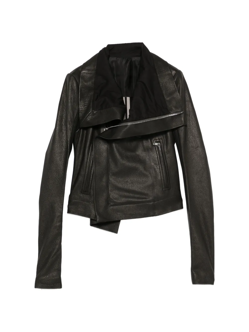 Rick Owens Tower Classic Biker in Black Naked Lamb