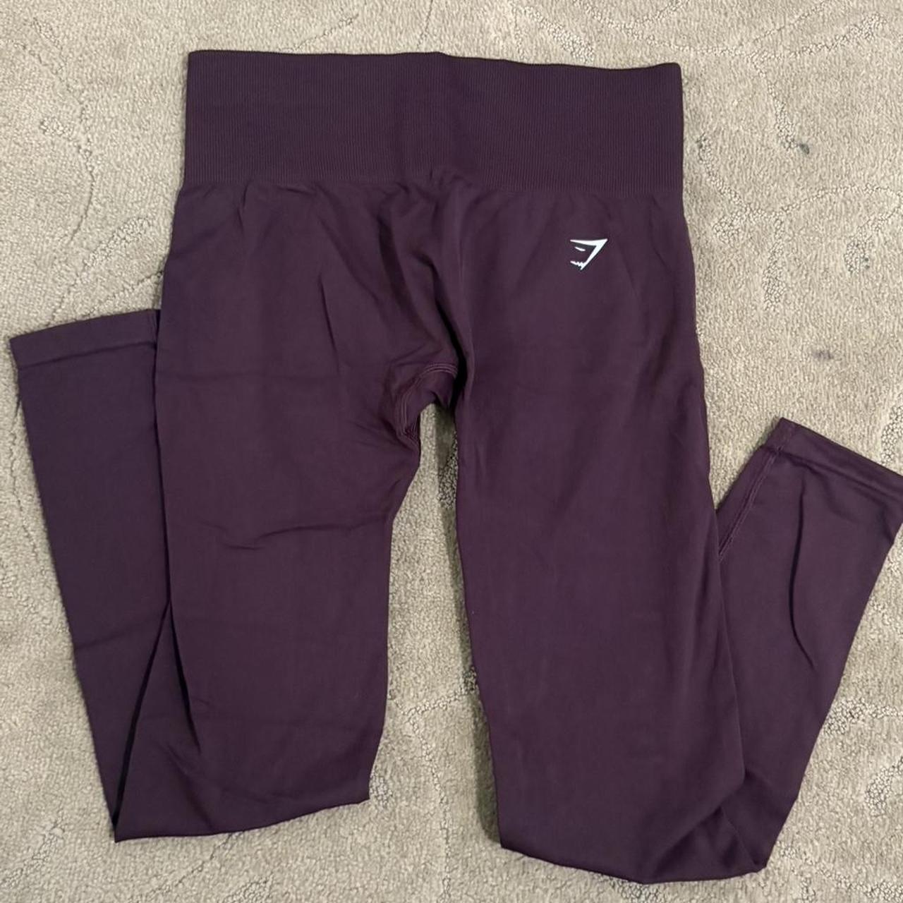 Gymshark Women's Burgundy and Purple Leggings