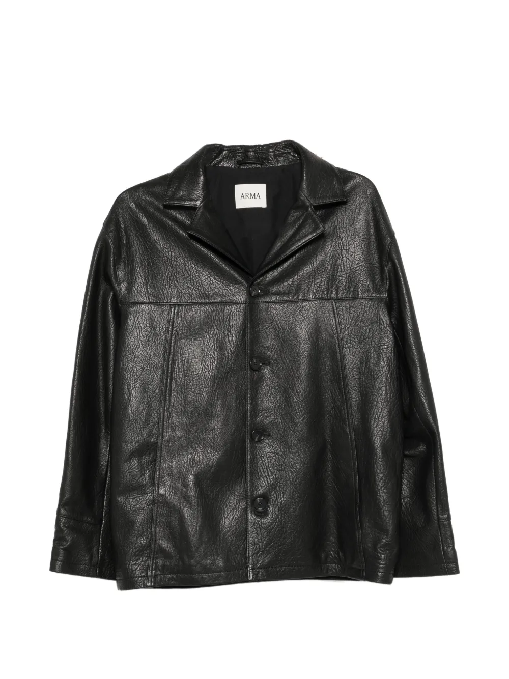 Arma Jack Leather Button-up Jacket