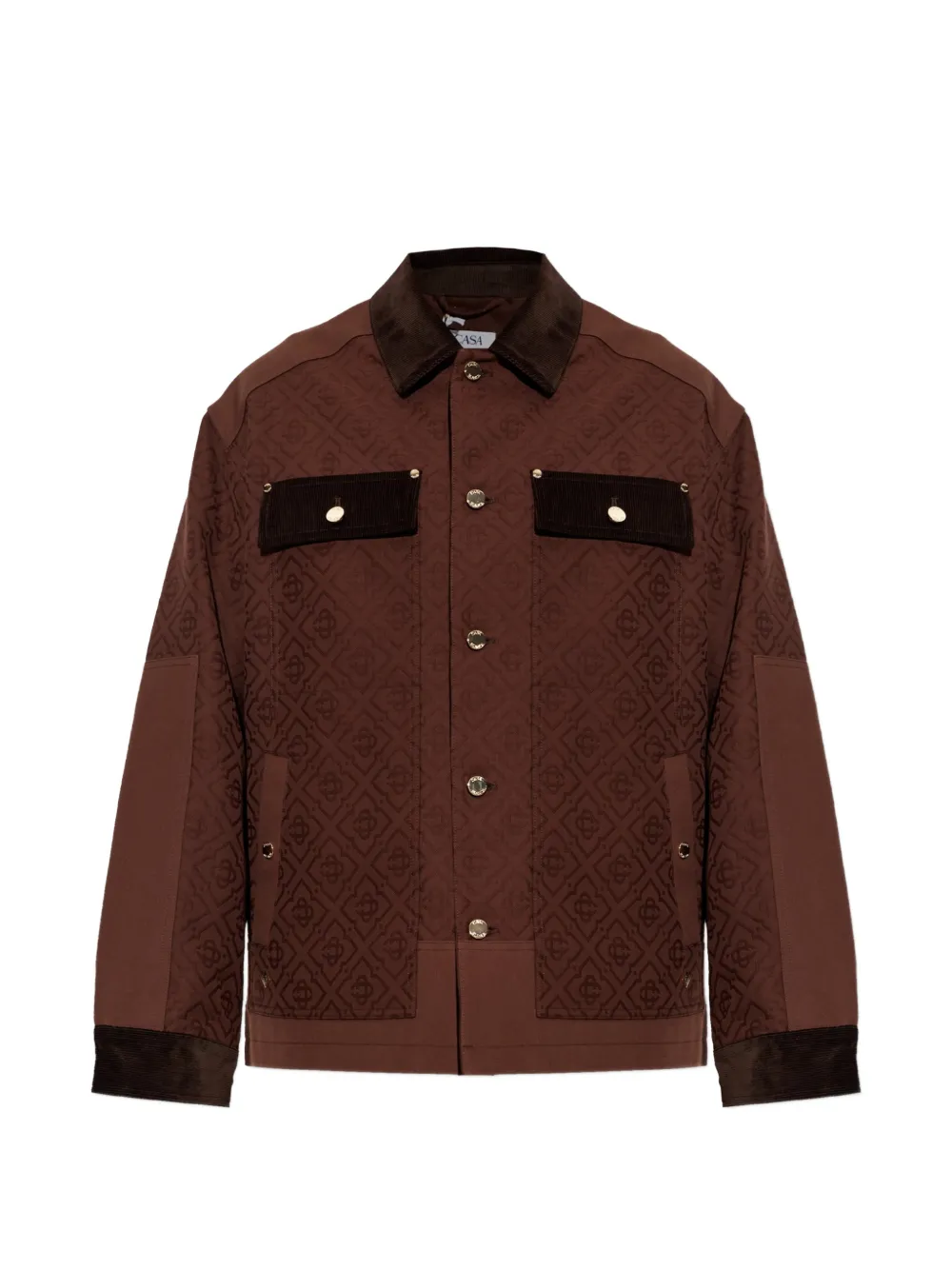 Casablanca Monogram Corduroy-trim Shirt Jacket