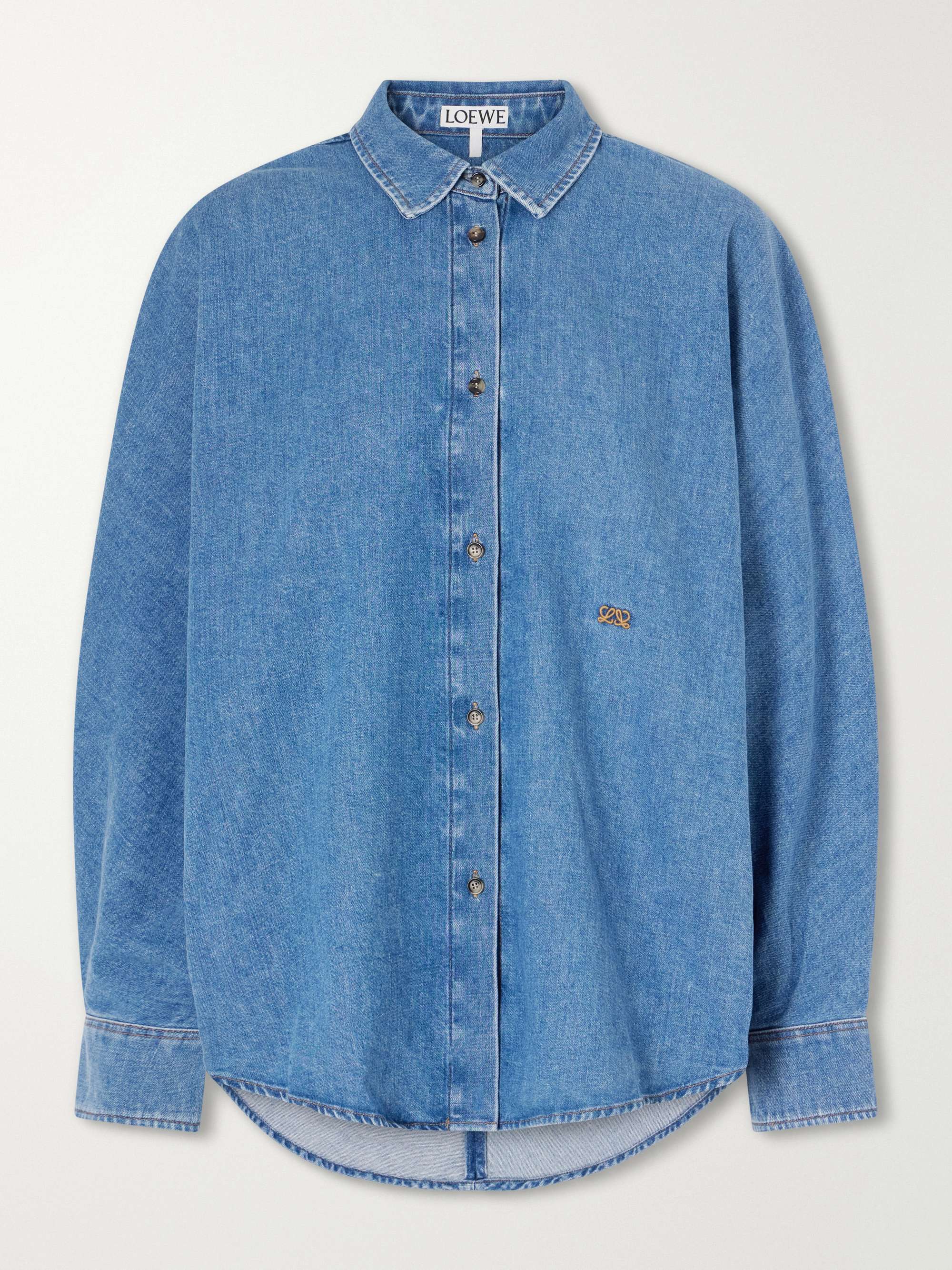 LOEWE Logo-embroidered Denim Shirt