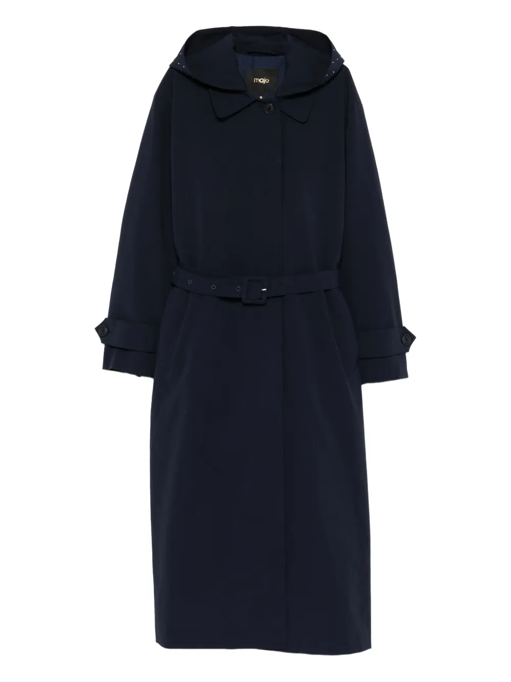 Maje Removable Rhinestone-hood Trench