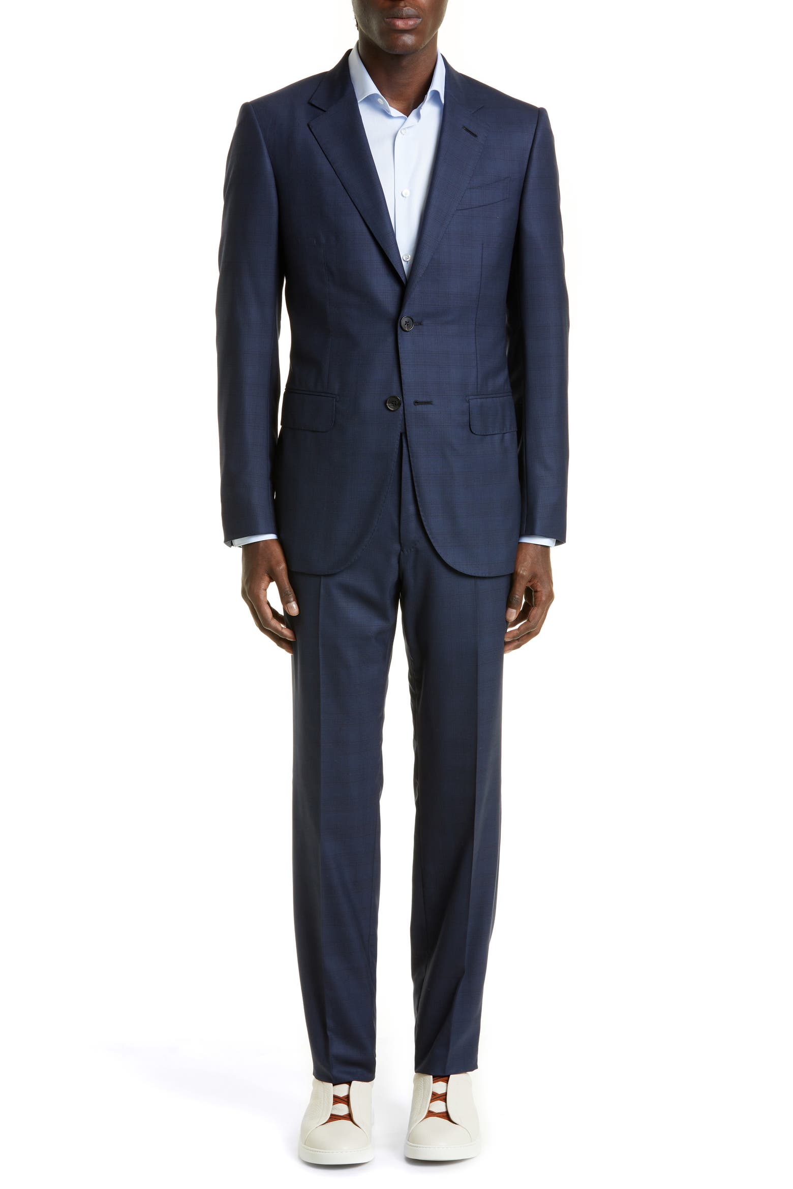 ZEGNA Prince of Wales Plaid Centoventimila Wool Suit